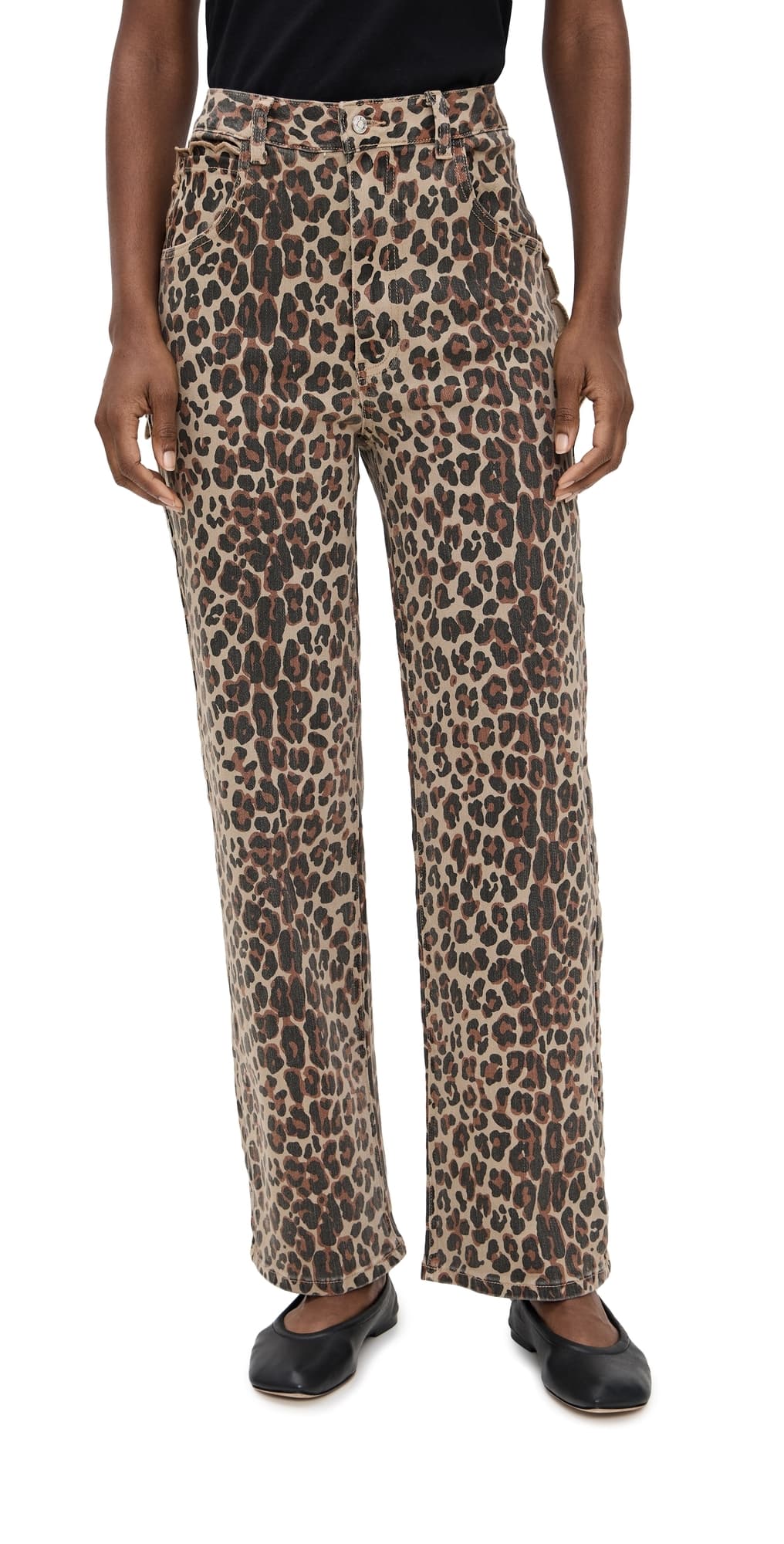 Never Fully Dressed Leopard Lucia Scallop Detail Jeans Leopard