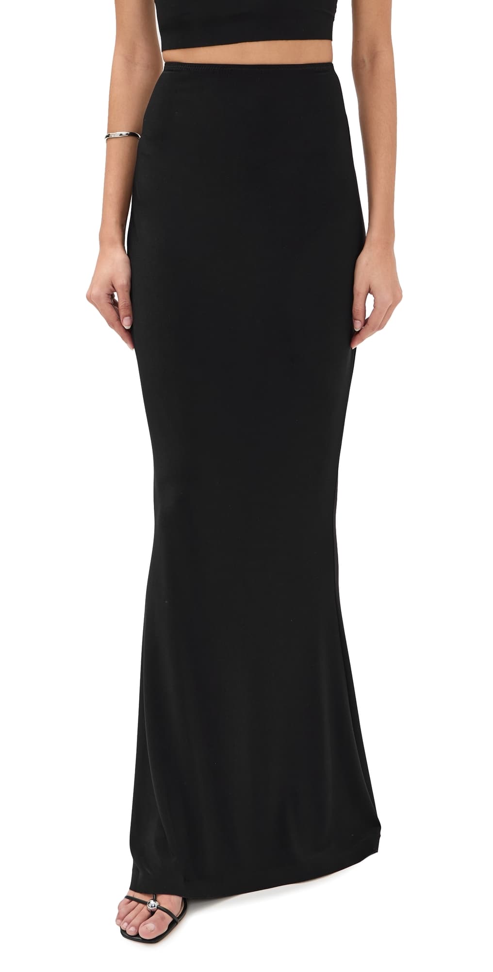 Norma Kamali Obie Long Skirt Black