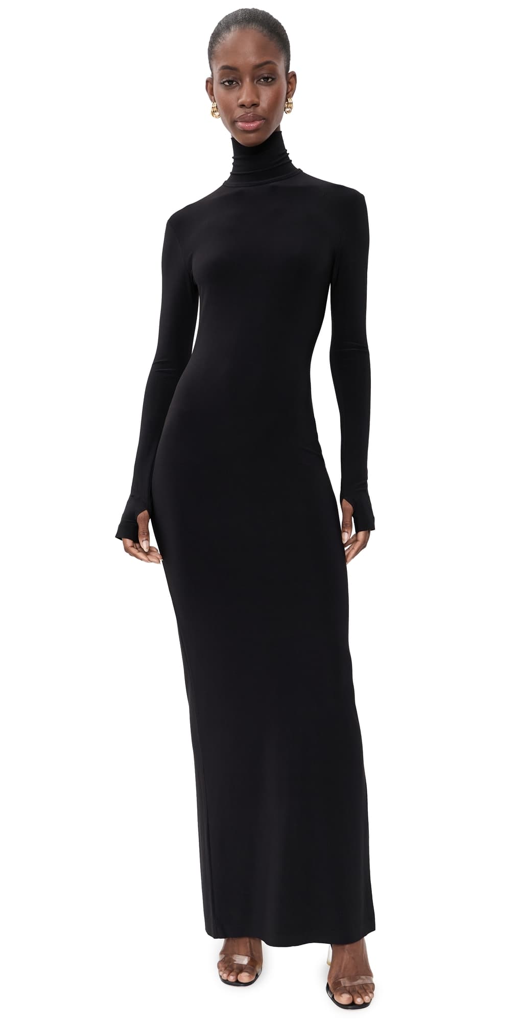 Norma Kamali Turtle Maxi Dress Black