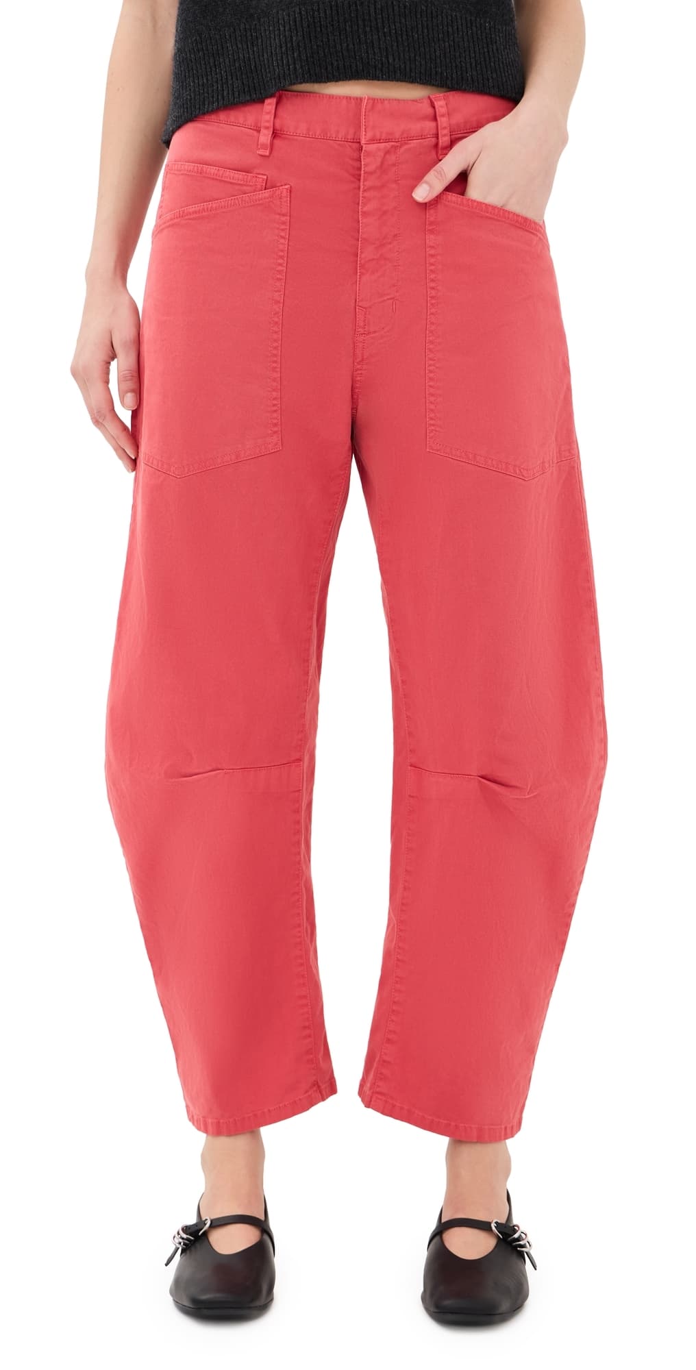 Nili Lotan Shon Twill Pants Vintage Washed/Faded Red