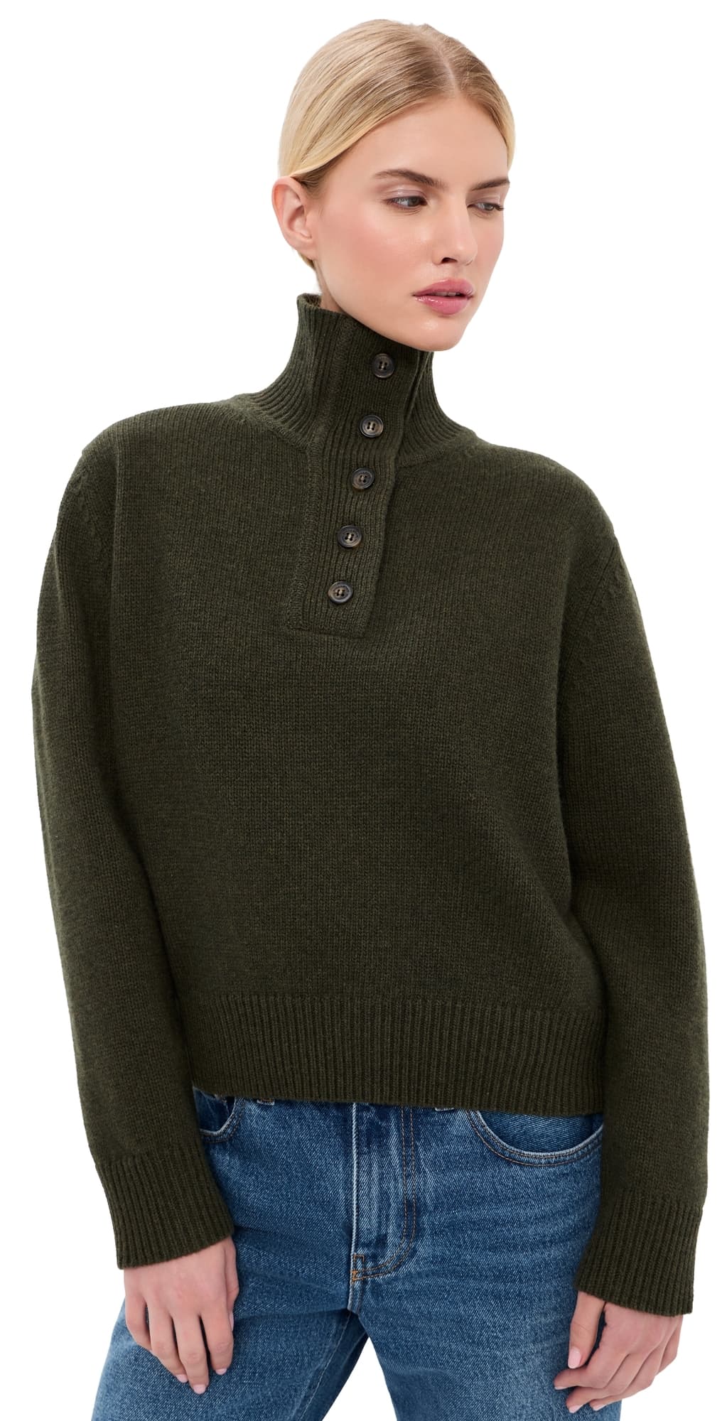 Nili Lotan Renata Sweater Dark Pine Melange