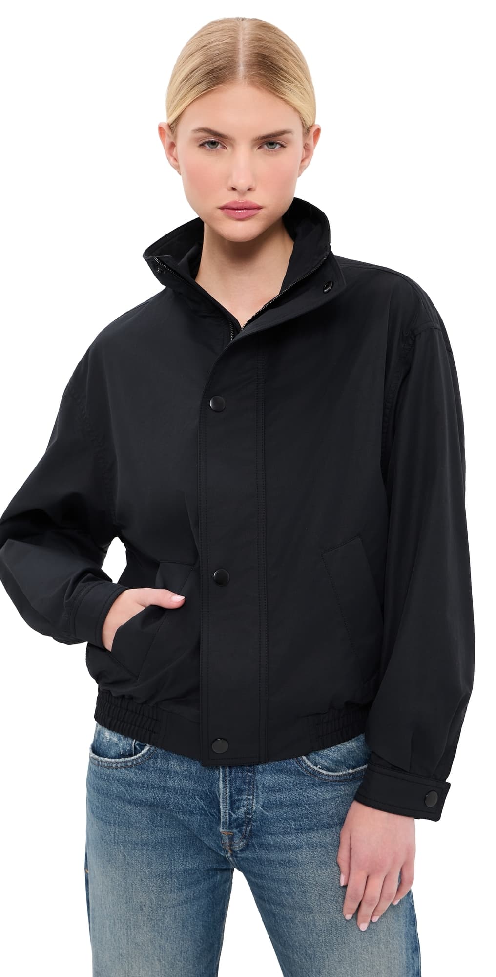 Nili Lotan Klaire Bomber Jacket Black