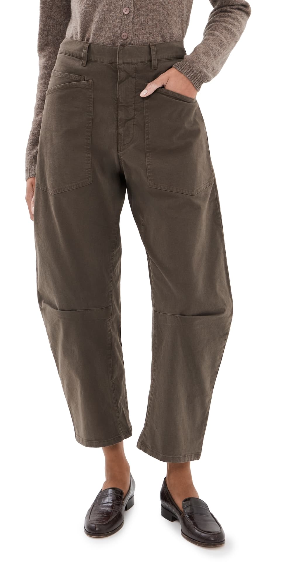 Nili Lotan Shon Pants Vintage Washed/Dark Walnut
