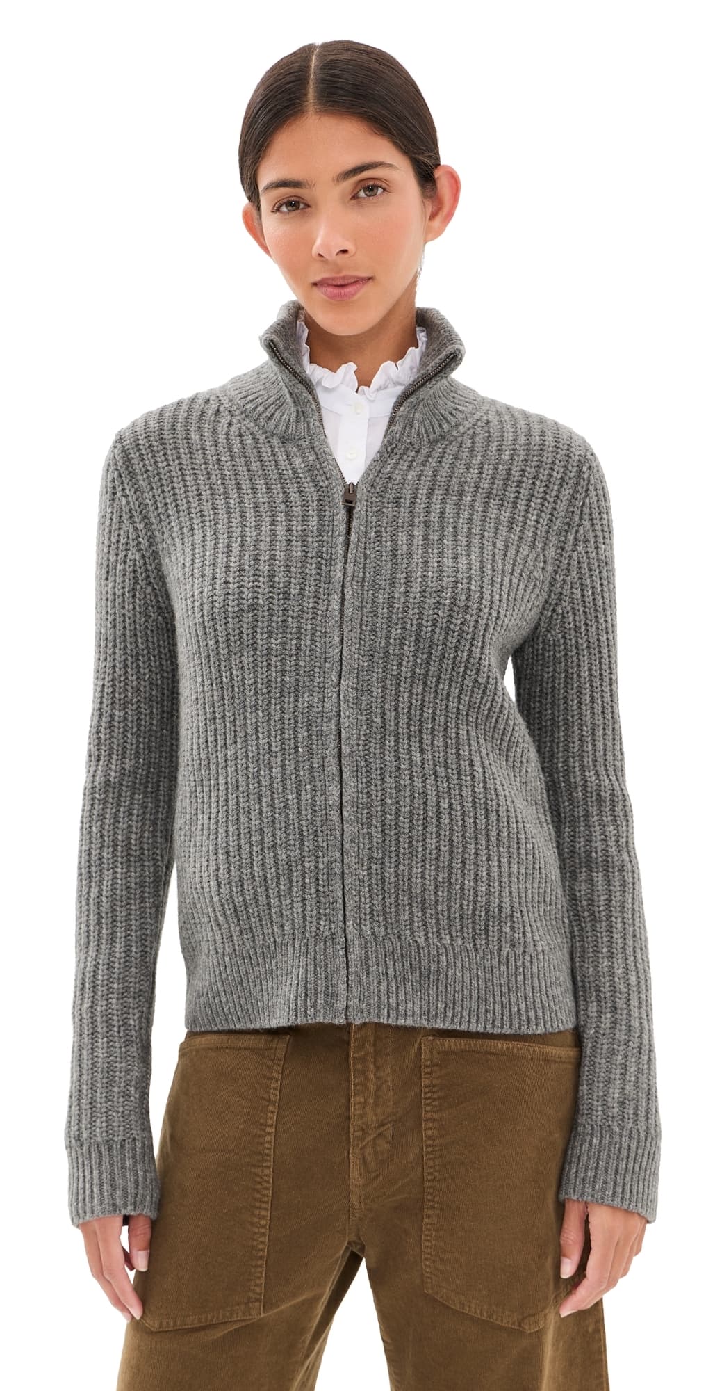 Nili Lotan Arlen Cardigan Medium Grey Melange