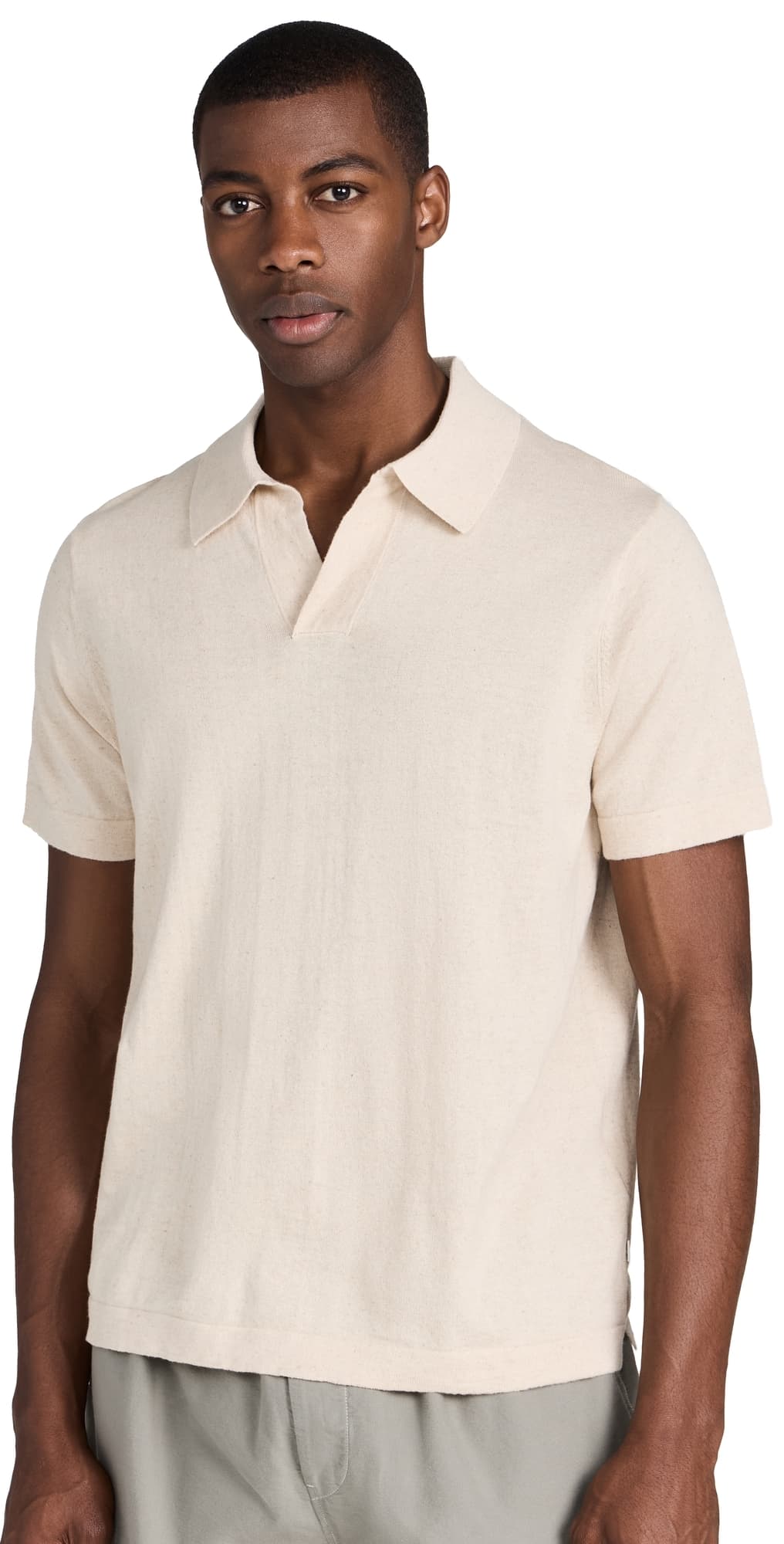 NN07 Ryan Cotton Linen Polo Oat