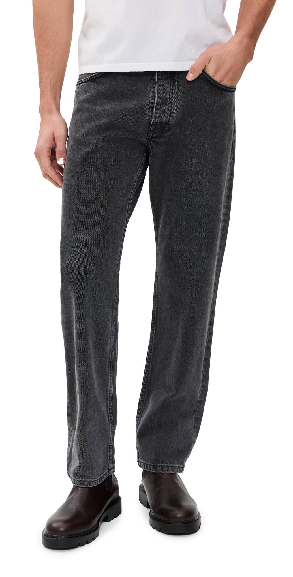 NN07 Sonny Relaxed Straight Leg Jeans Grey Denim