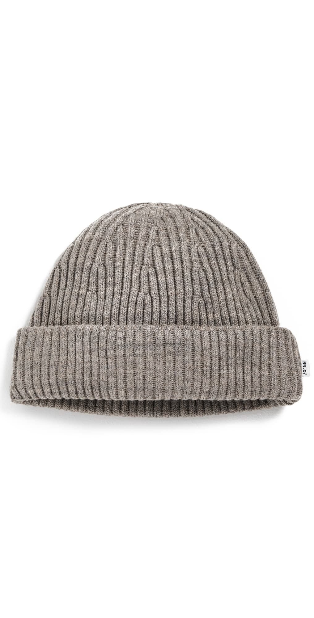 NN07 Merino Rib Knit Beanie Khaki Beige