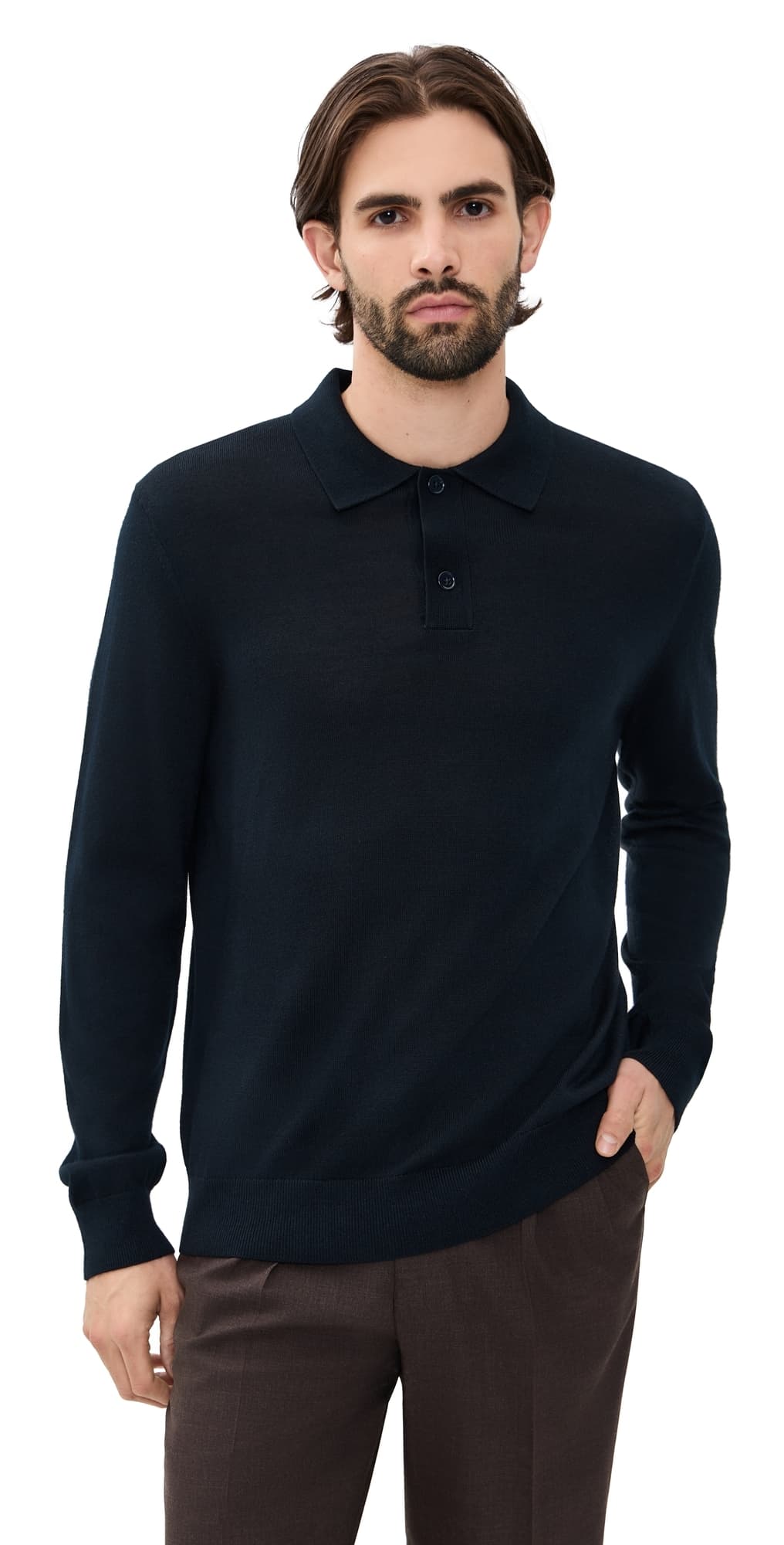 NN07 Serge Polo Sweater Deep Navy