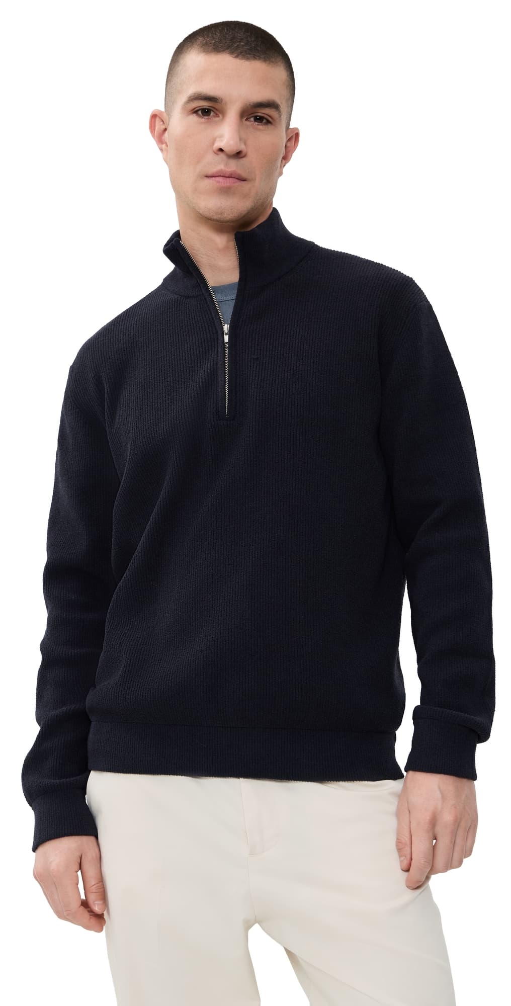 NN07 Danny Half Zip Sweater Navy Blue