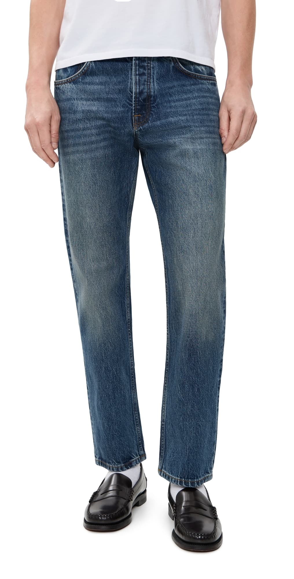 NN07 Sonny Relaxed Straight Leg Jeans 32 Stonewashed