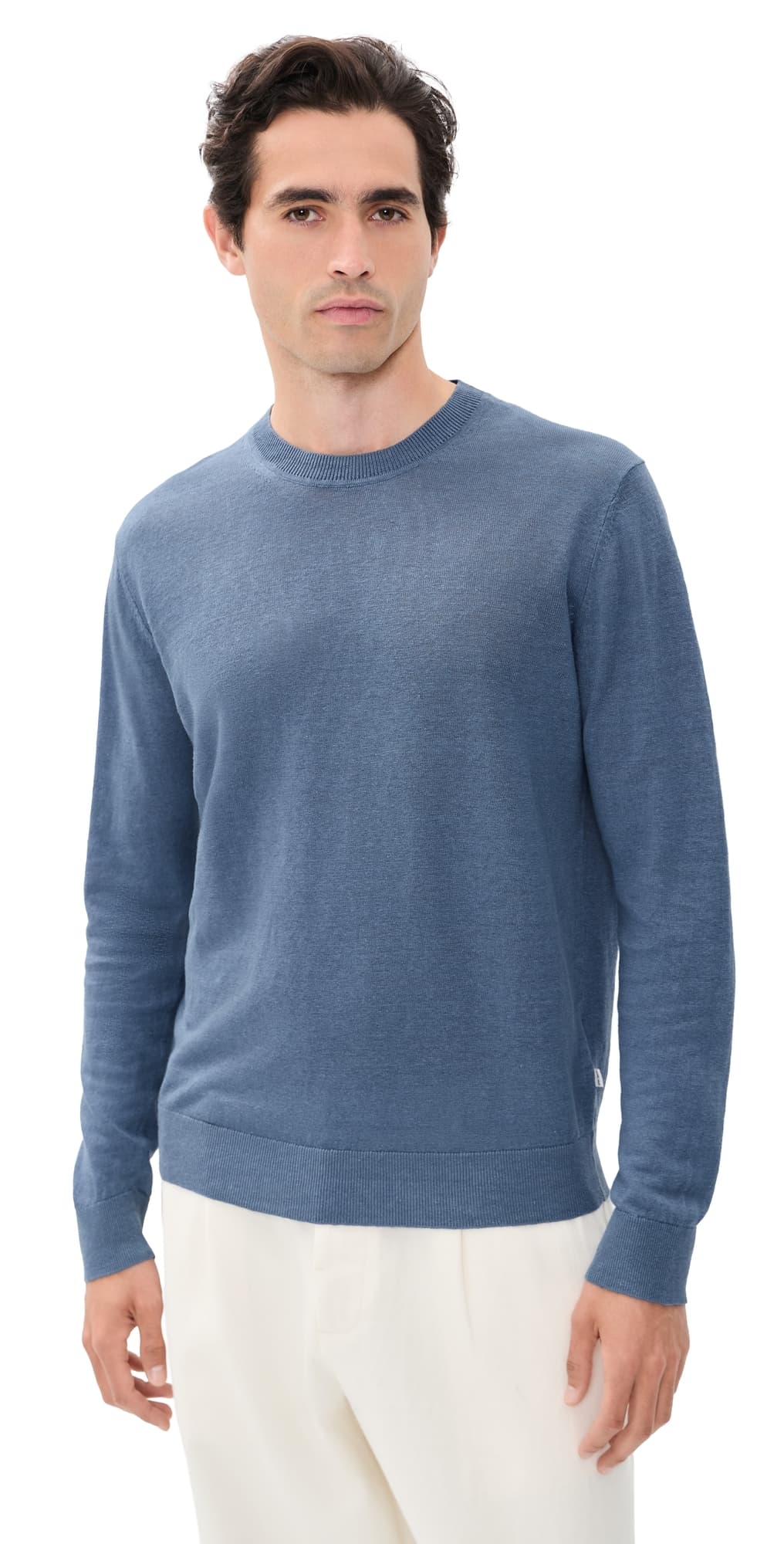NN07 Ten Linen Sweater Stone Blue