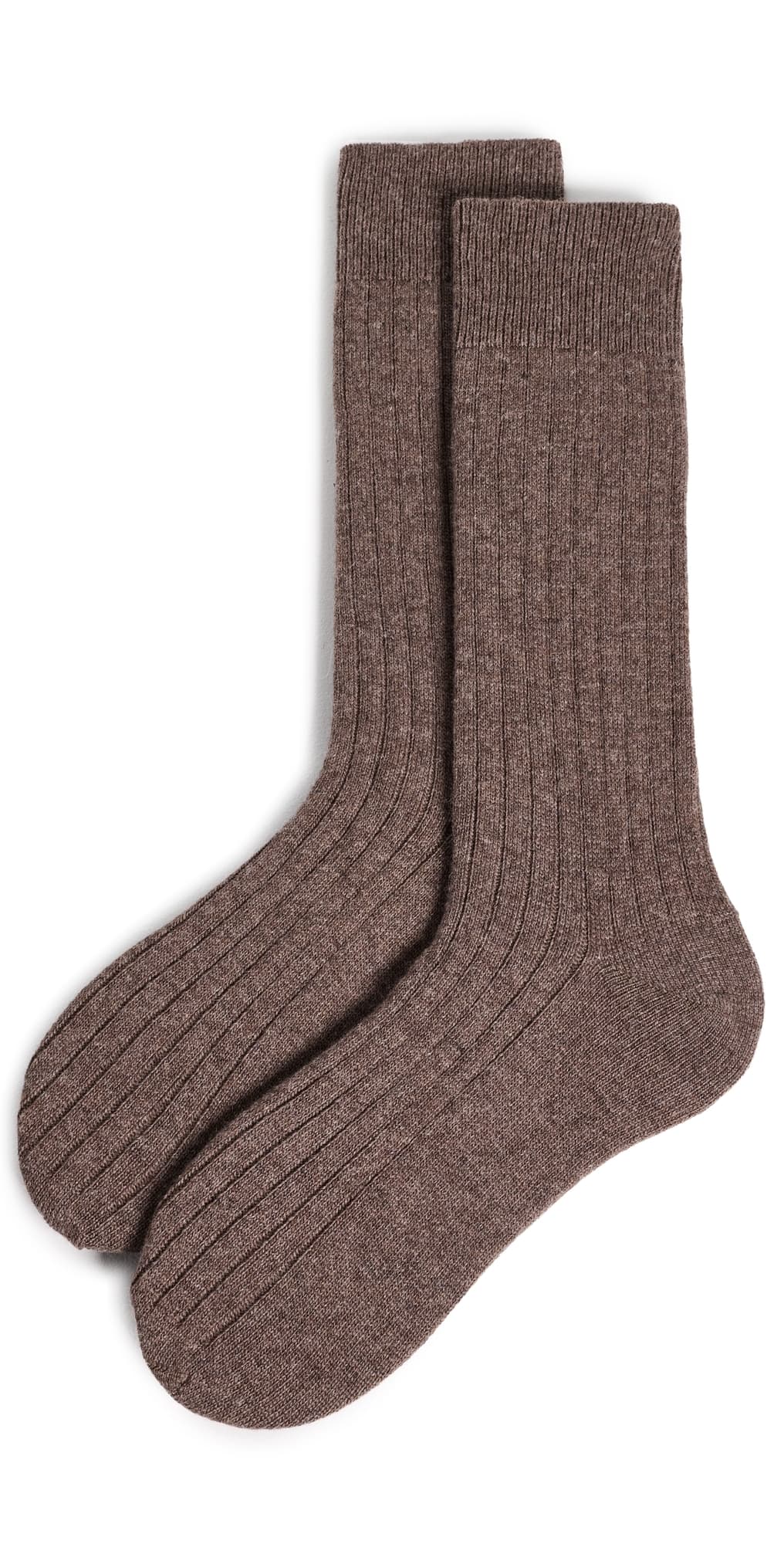 NN07 Wool Cashmere Ribbed Socks Earthwood
