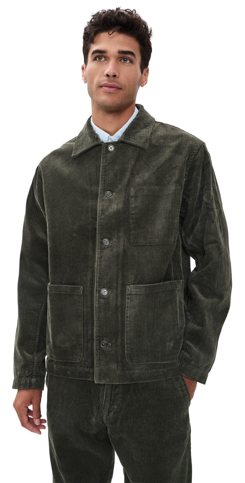 NN07 Morgan Corduroy Jacket Dark Army