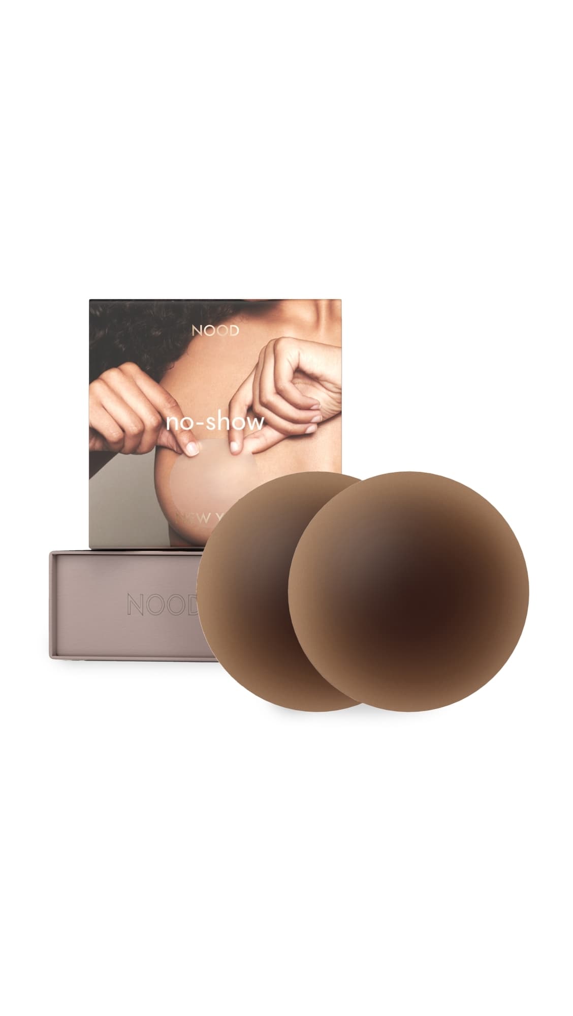 NOOD New York No Show Adhesive Nipple Covers - Size 4 No. 9 Coffee