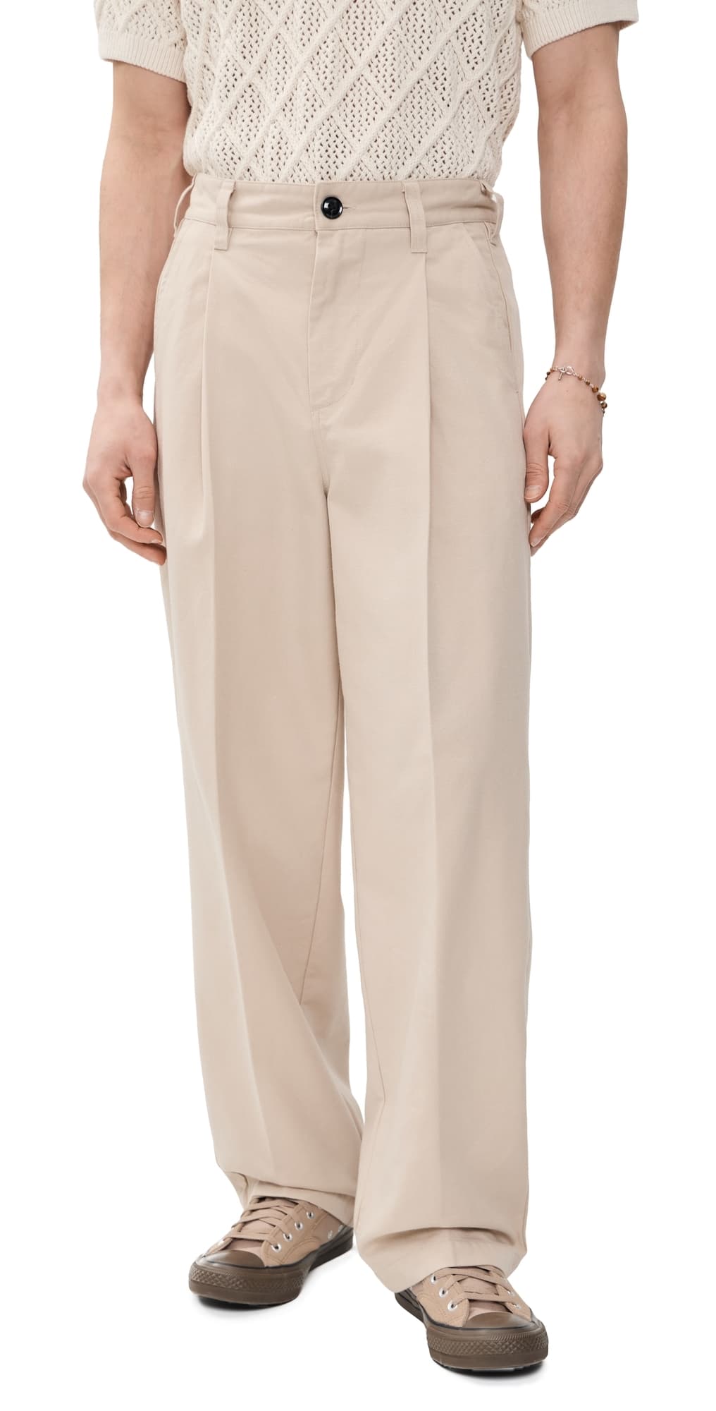 Obey Dean Pleated Khaki Pants Cement