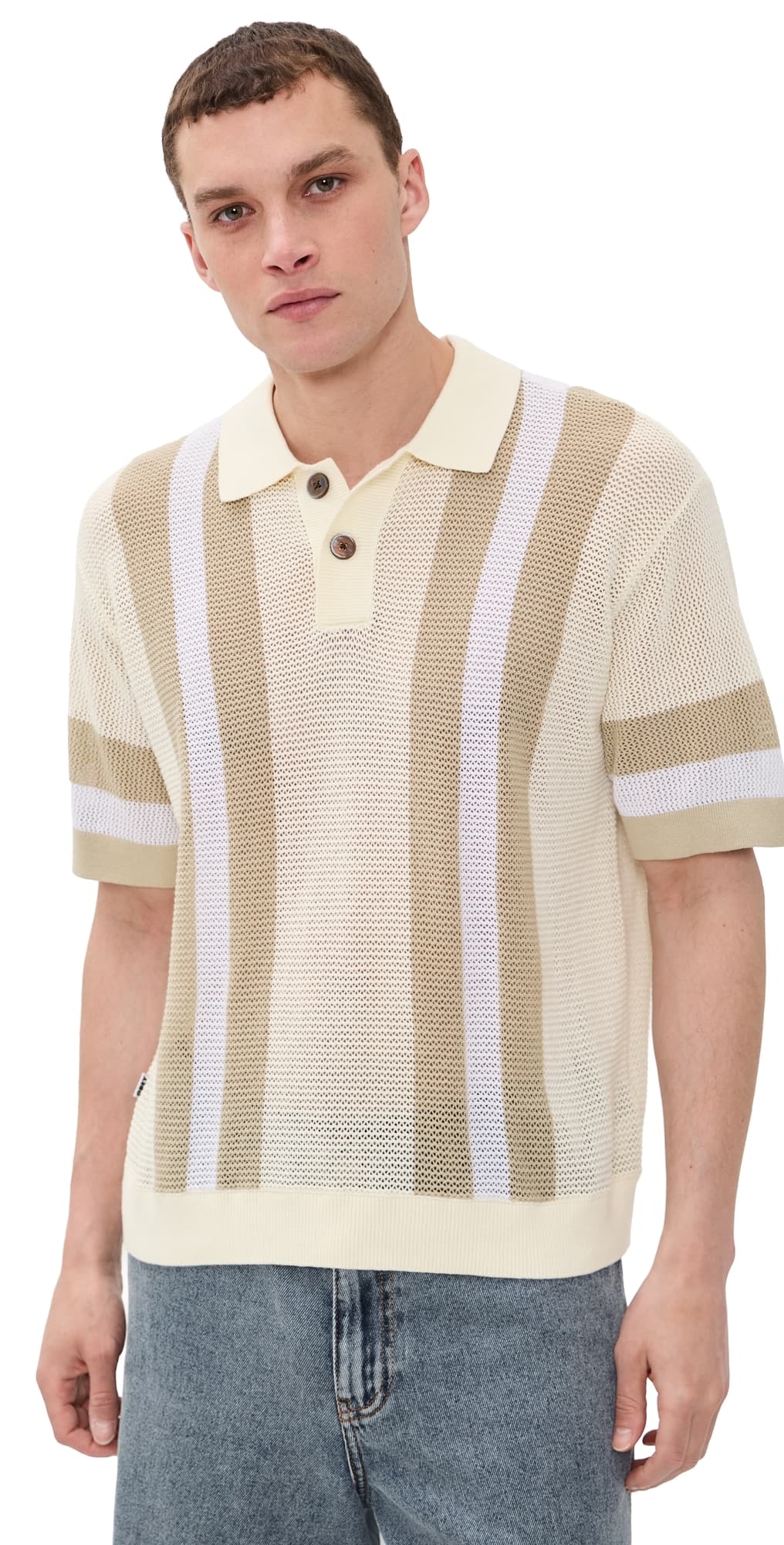 Obey Seth Polo Sweater Unbleached Multi