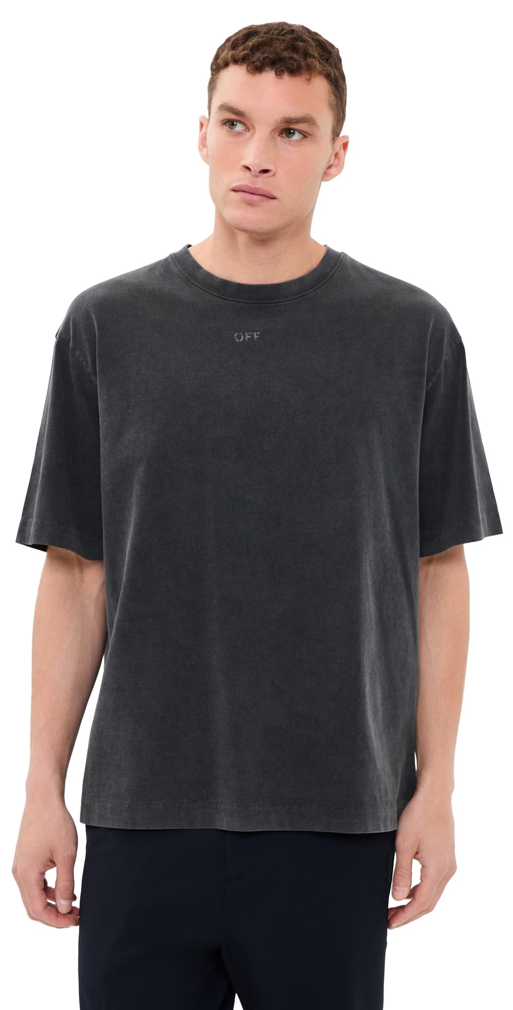 Off-White Swimming Face Skate Tee Vintage Black