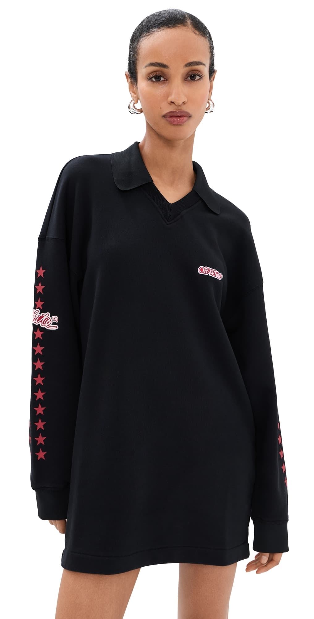 Off-White Off White Star Polo Sweatdress Black High Risk Red
