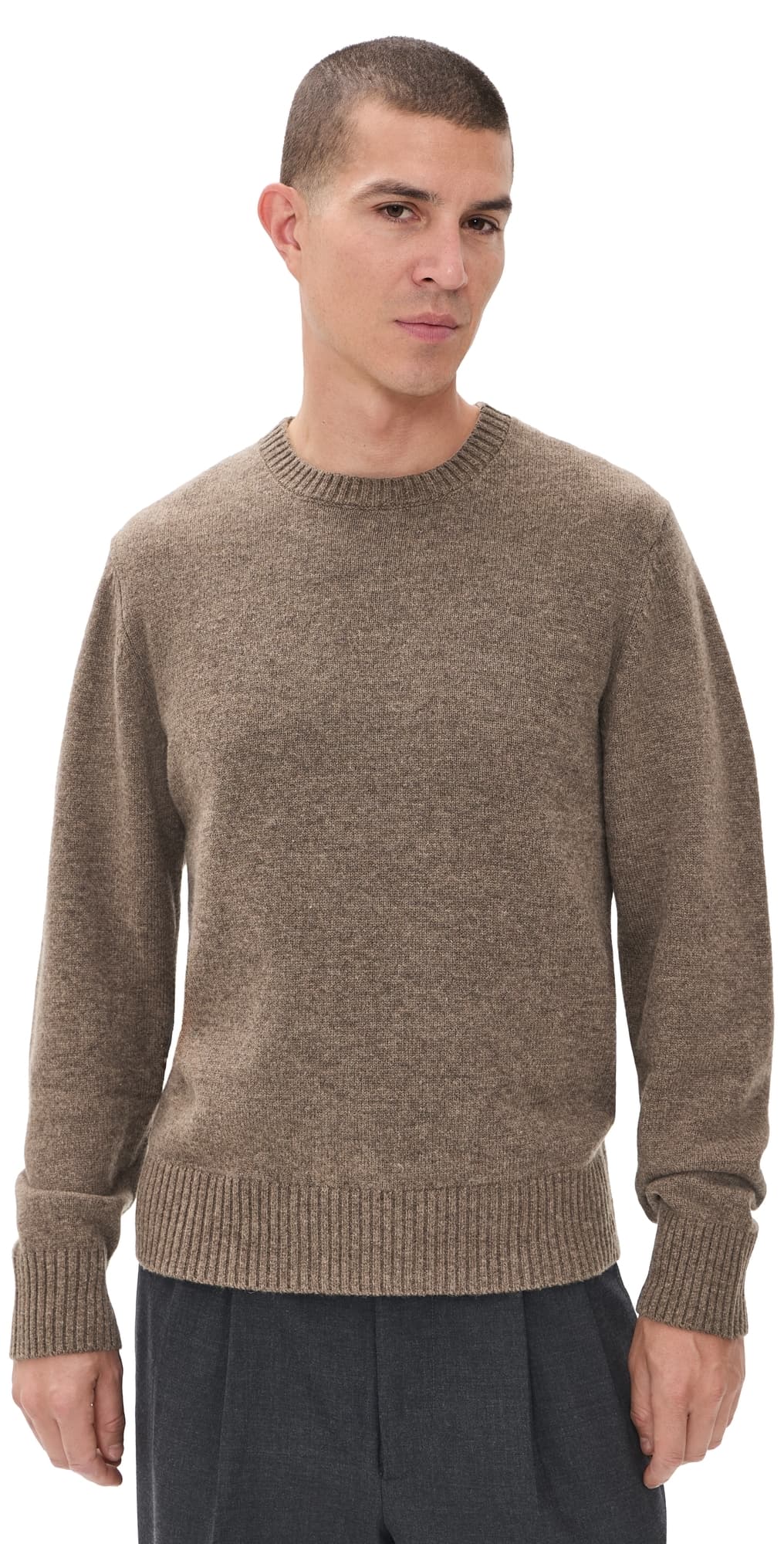 Officine Generale My Crew Sweater Heather Coffee