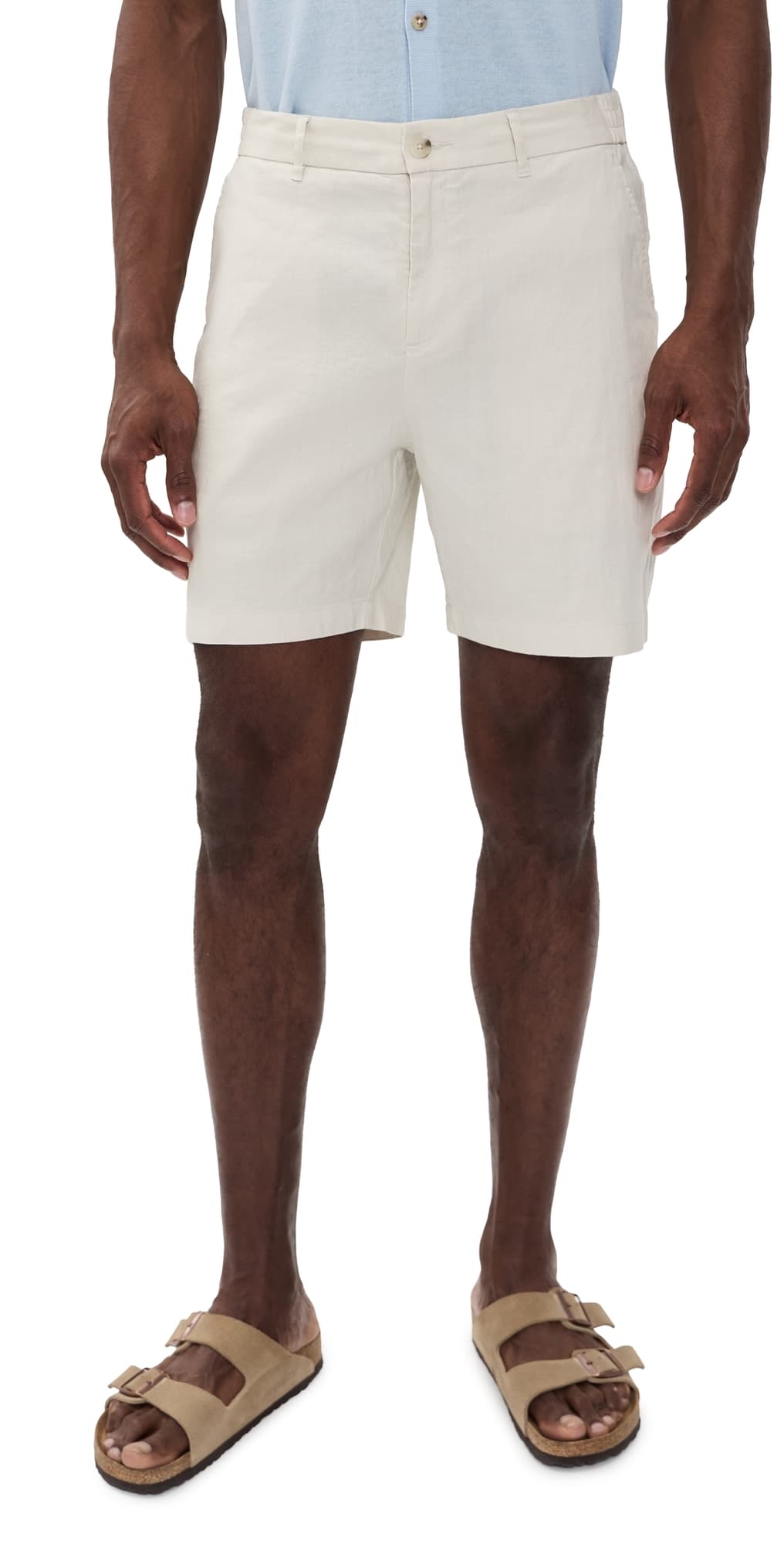 Onia Stretch Linen Shorts 6 Stone