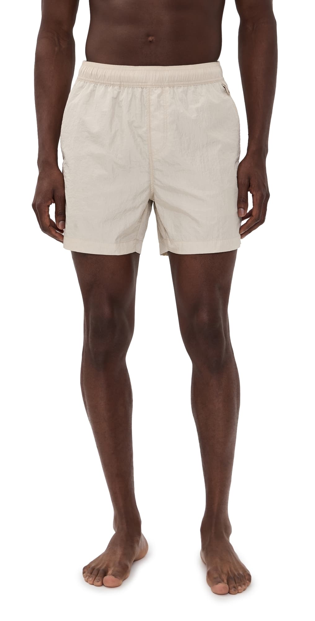 Onia Nylon Crinkle Swim Trunks 5 Stone