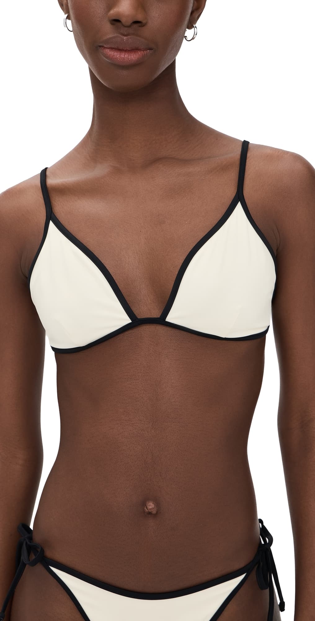 Onia Aimee Bikini Top Egret/Black