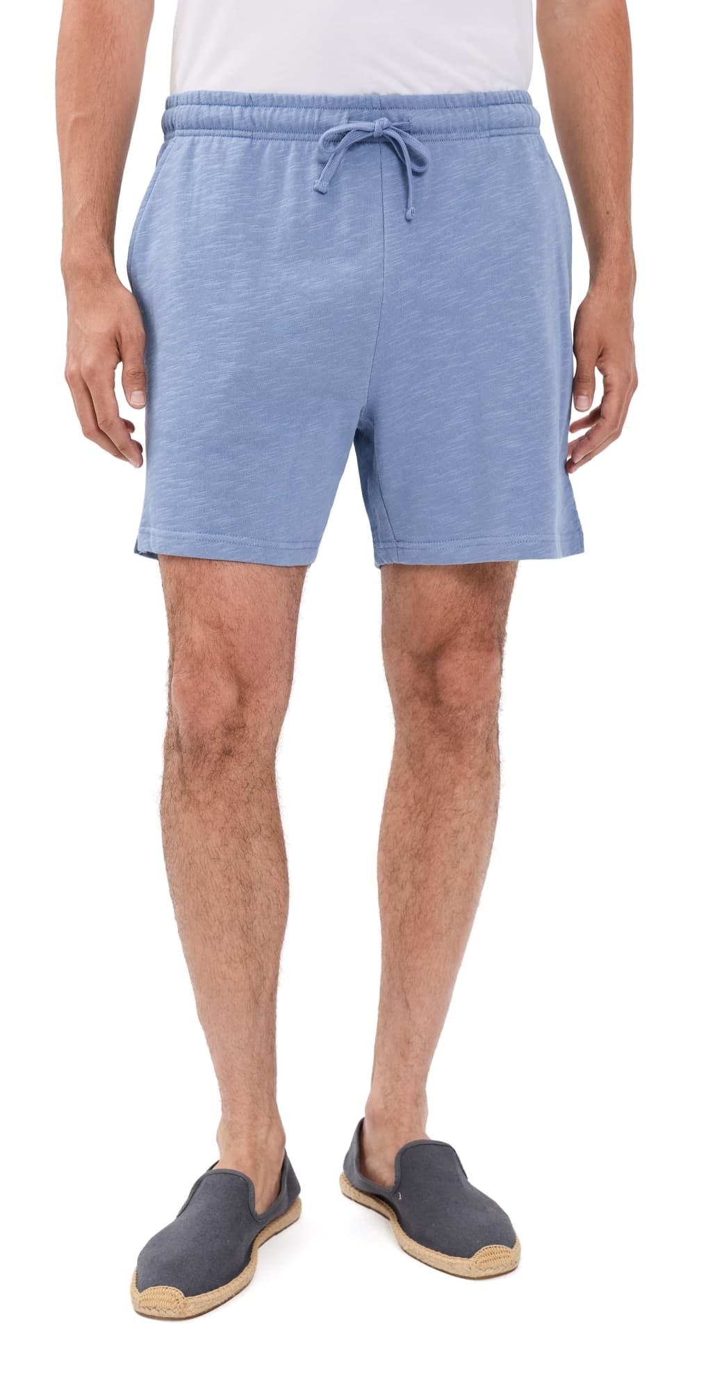 Onia Slub Terry Pull On Shorts Soft Blue