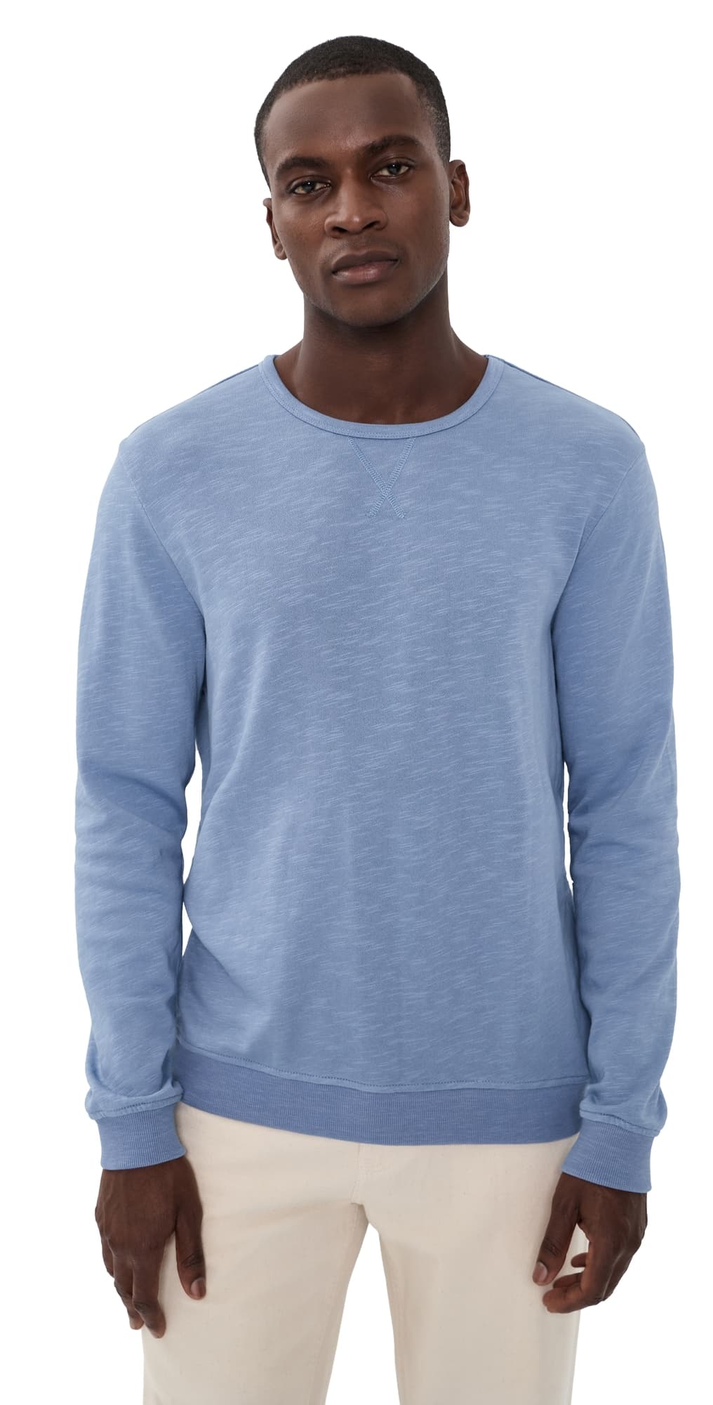 Onia Slub Terry Crewneck Soft Blue