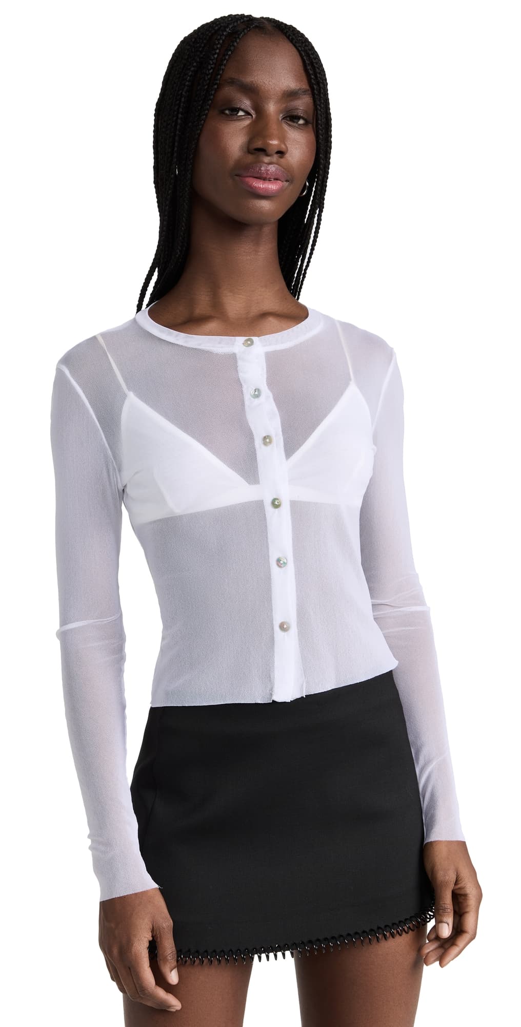 Only Hearts Tulle Cardigan White