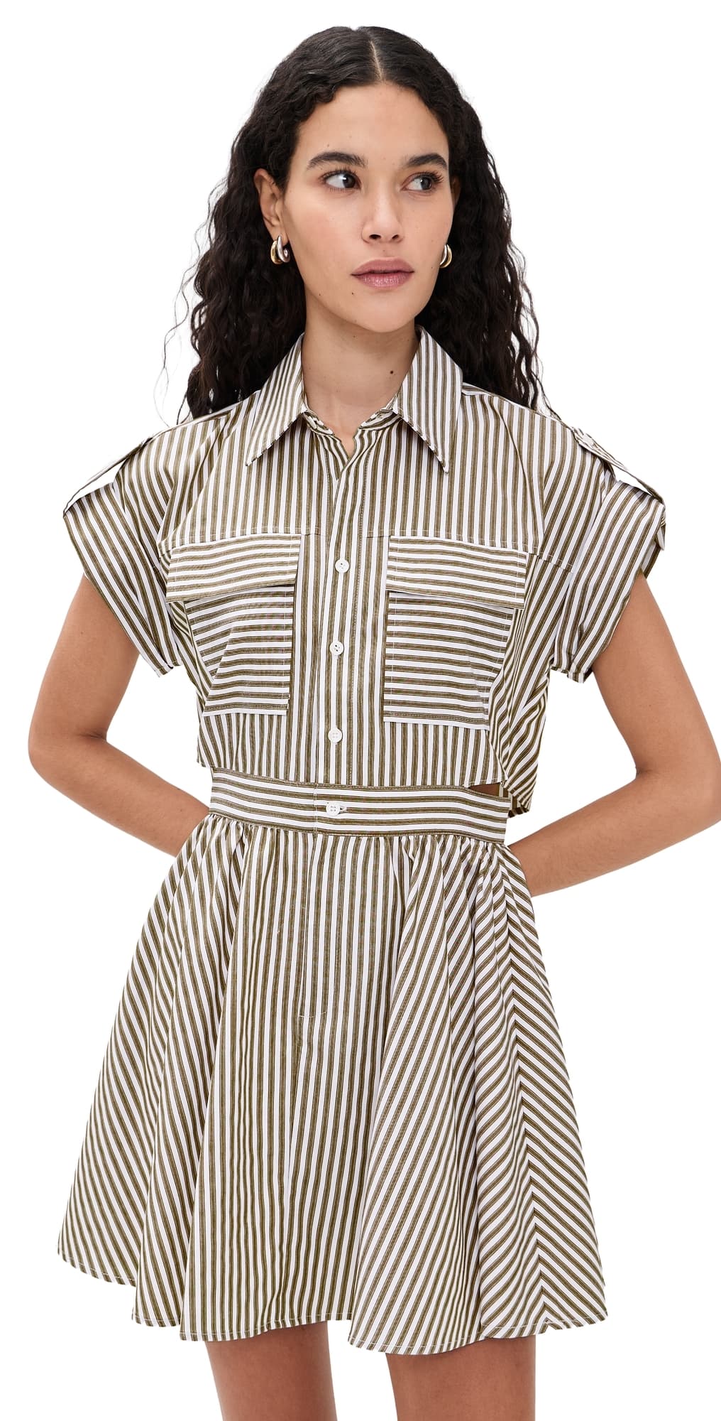 o.p.t o. p.t Rowe Dress Olive Stripe