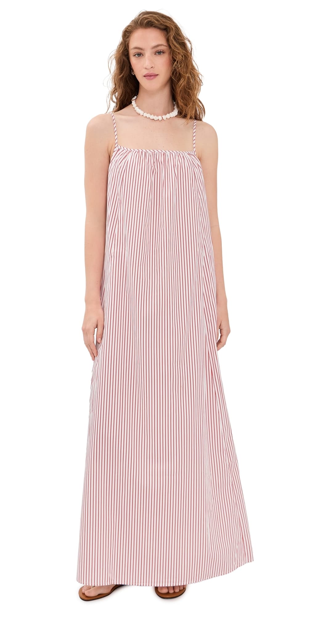 o.p.t o. p.t Market Cotton Maxi Dress Red Stripe