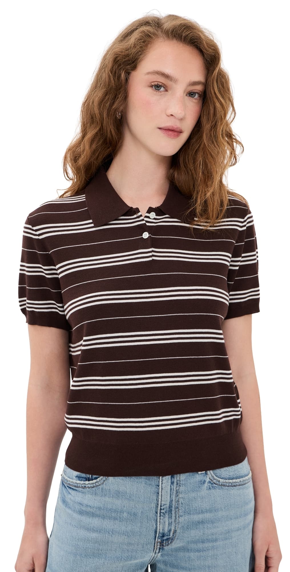 o.p.t o. p.t Tate Top Coffee Stripe