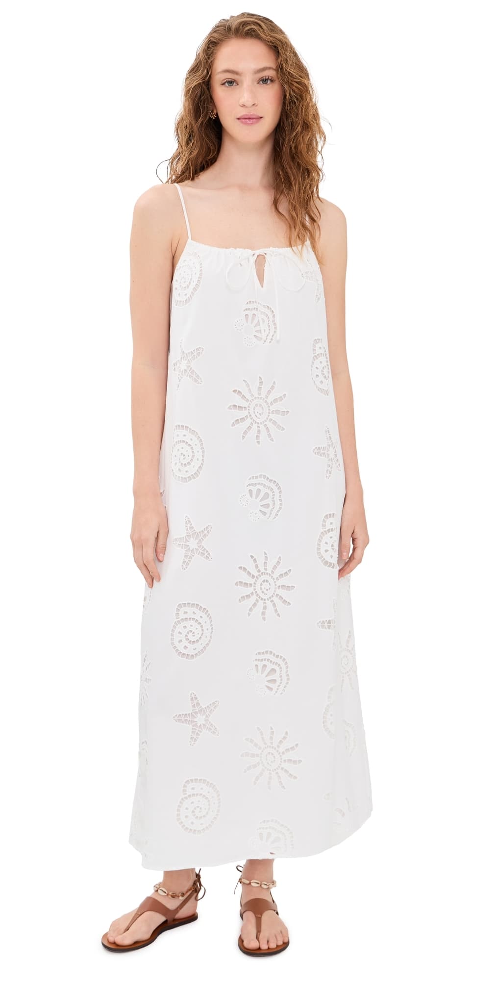 o.p.t o. p.t Genevieve Cotton Dress Seashell Eyelet
