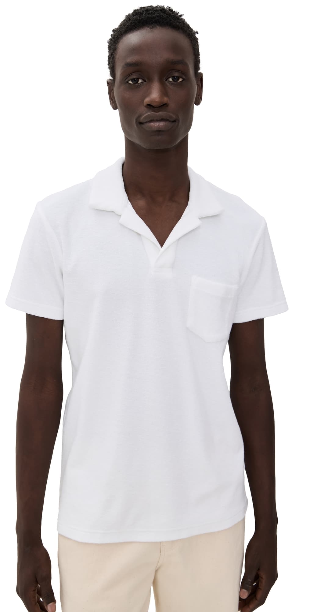 Orlebar Brown Terry Polo White