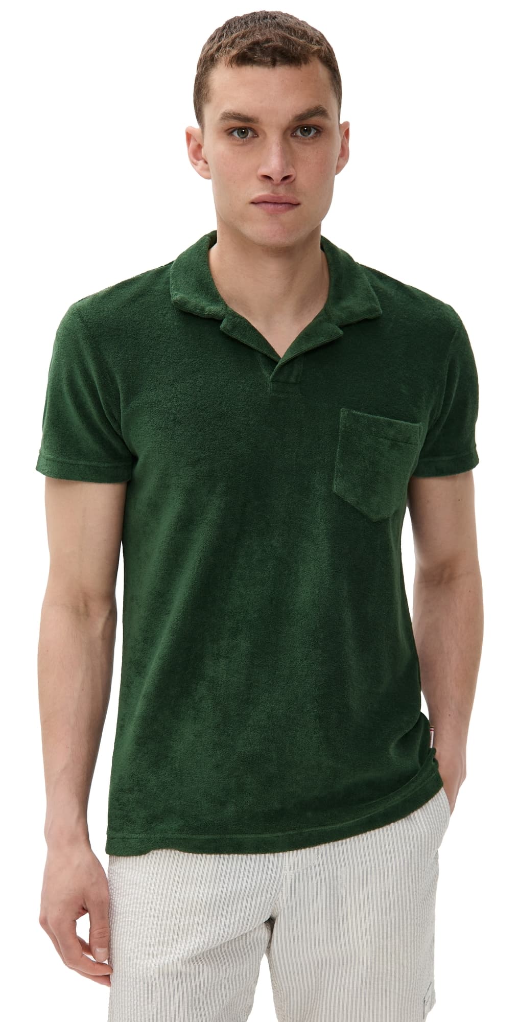 Orlebar Brown Terry Polo Amazonian Green