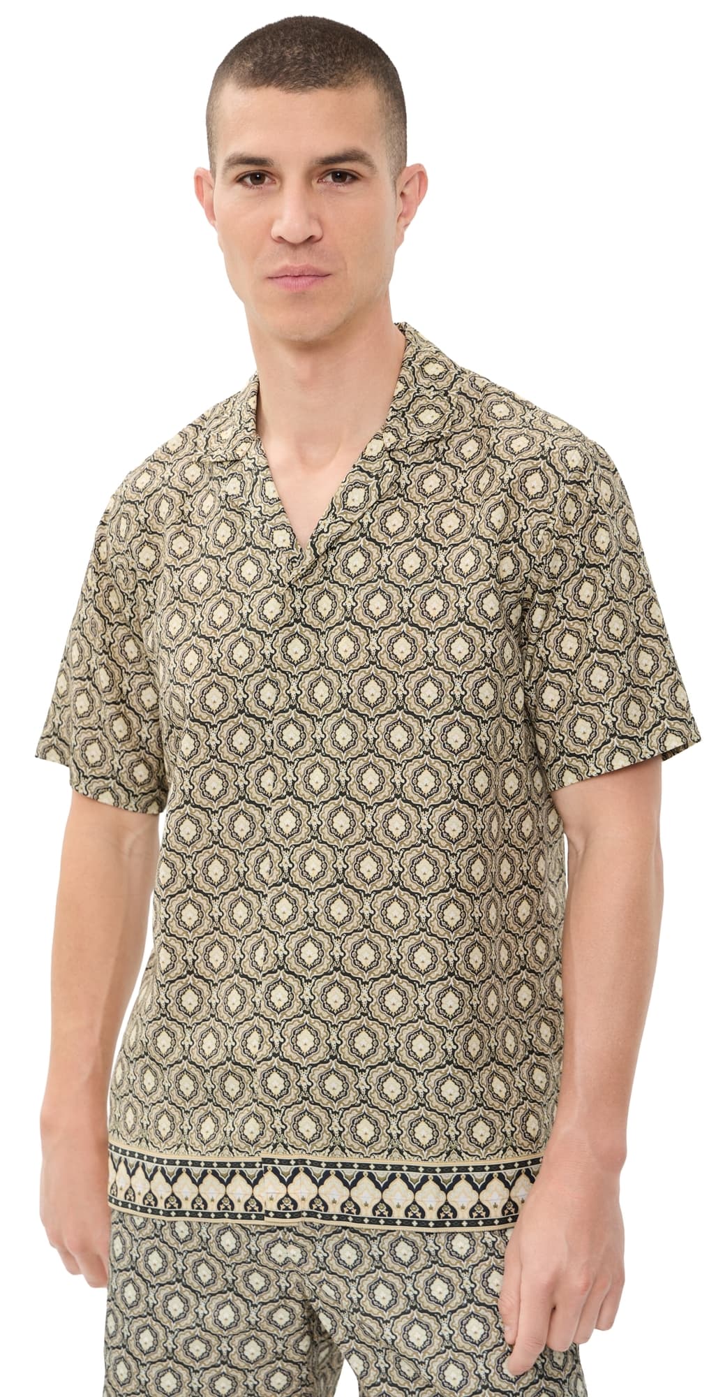 Orlebar Brown Maitan Passetto Shirt Bayleaf Green