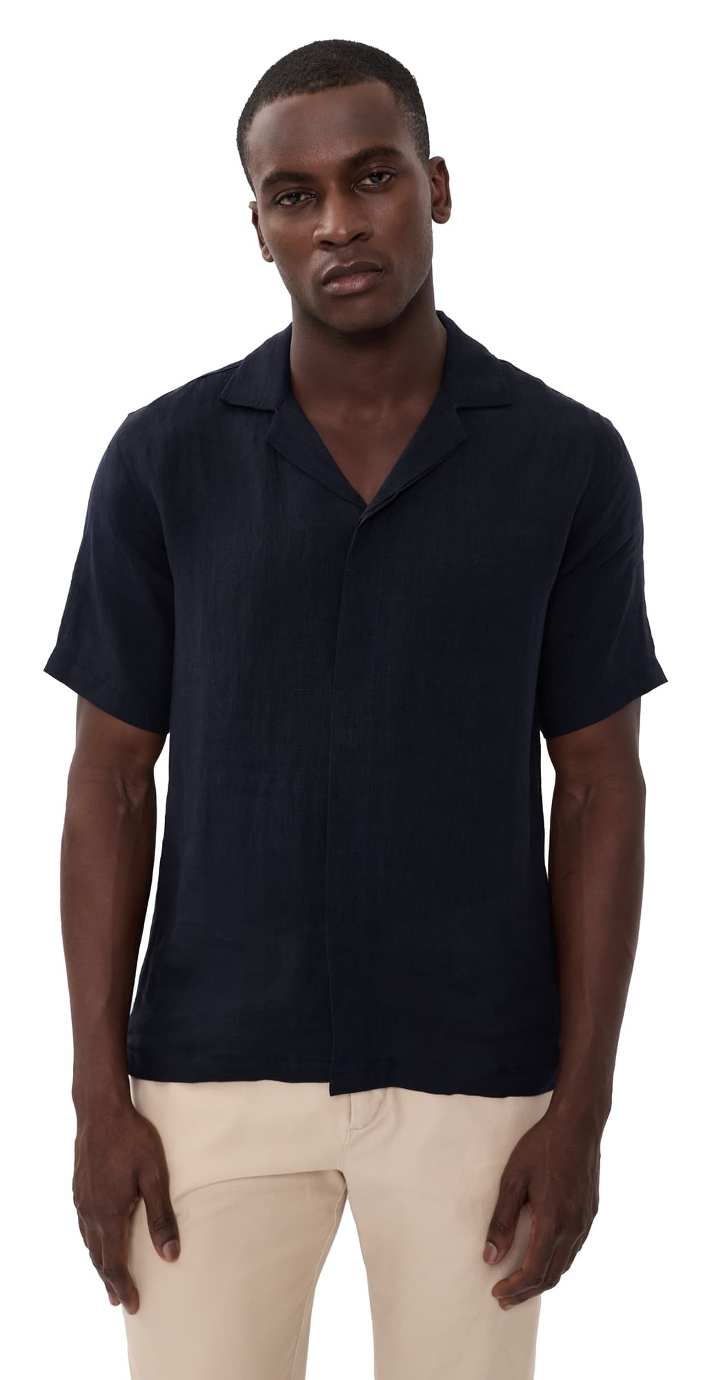 Orlebar Brown Maitan II Linen Shirt Night Iris