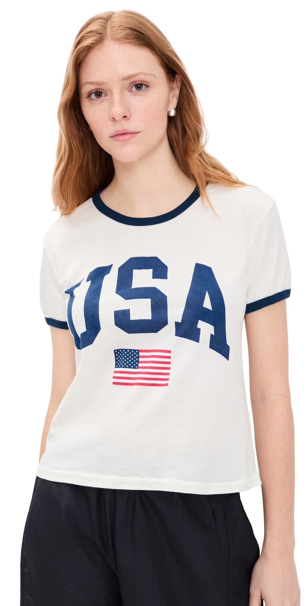 Original Retro Brand USA Flag Cotton Tee Awh/Nav