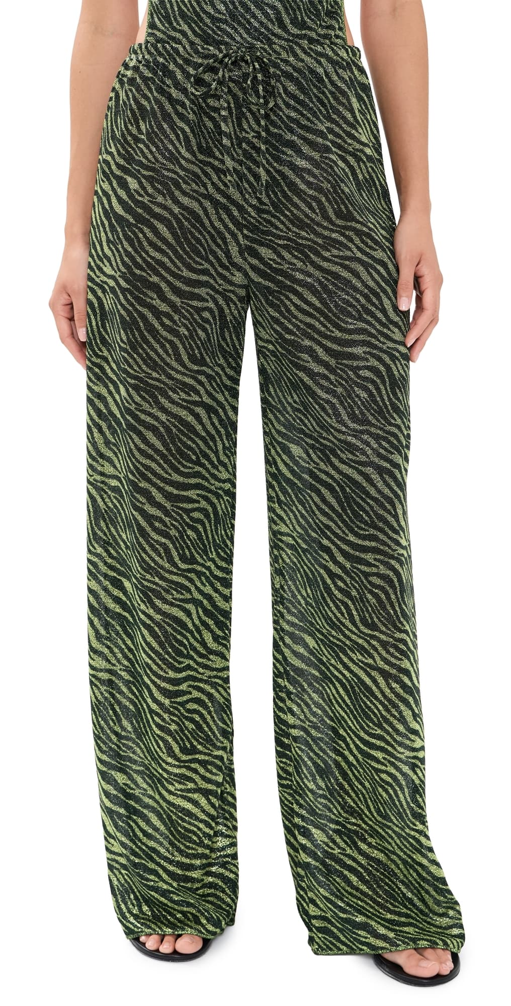 Oseree Animalier Long Pants Green Black