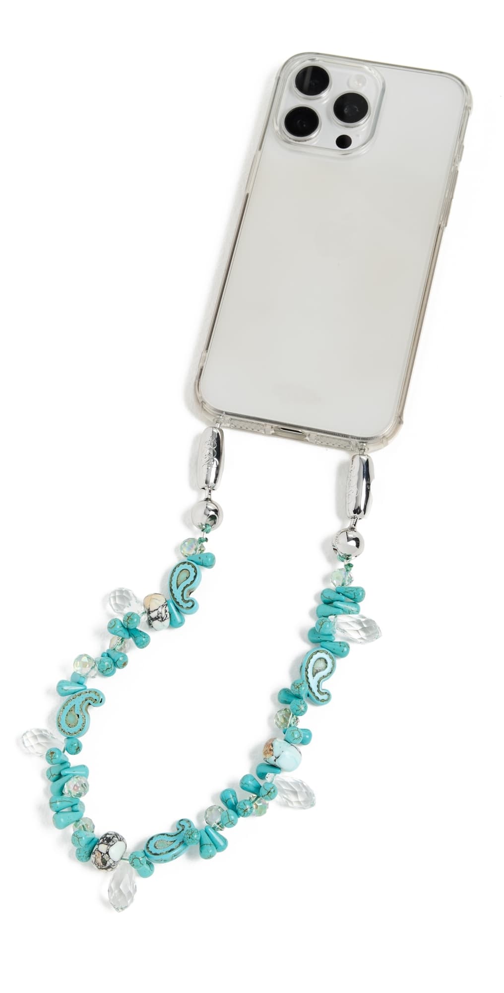 Ossa Crystal Paisley Wristlet Turquoise · One Size