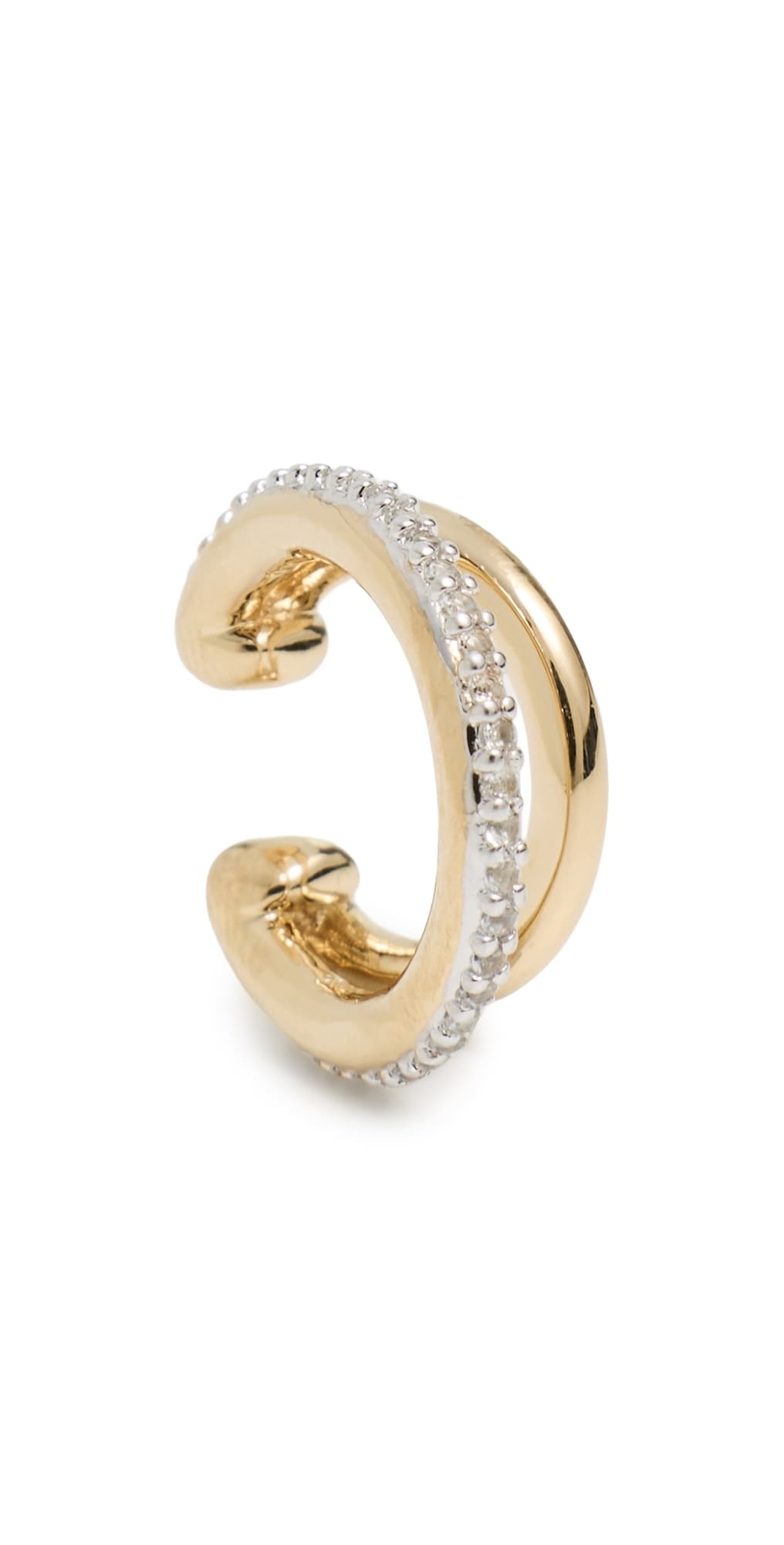 Otiumberg Pave Double Ear Cuff Gold · One Size