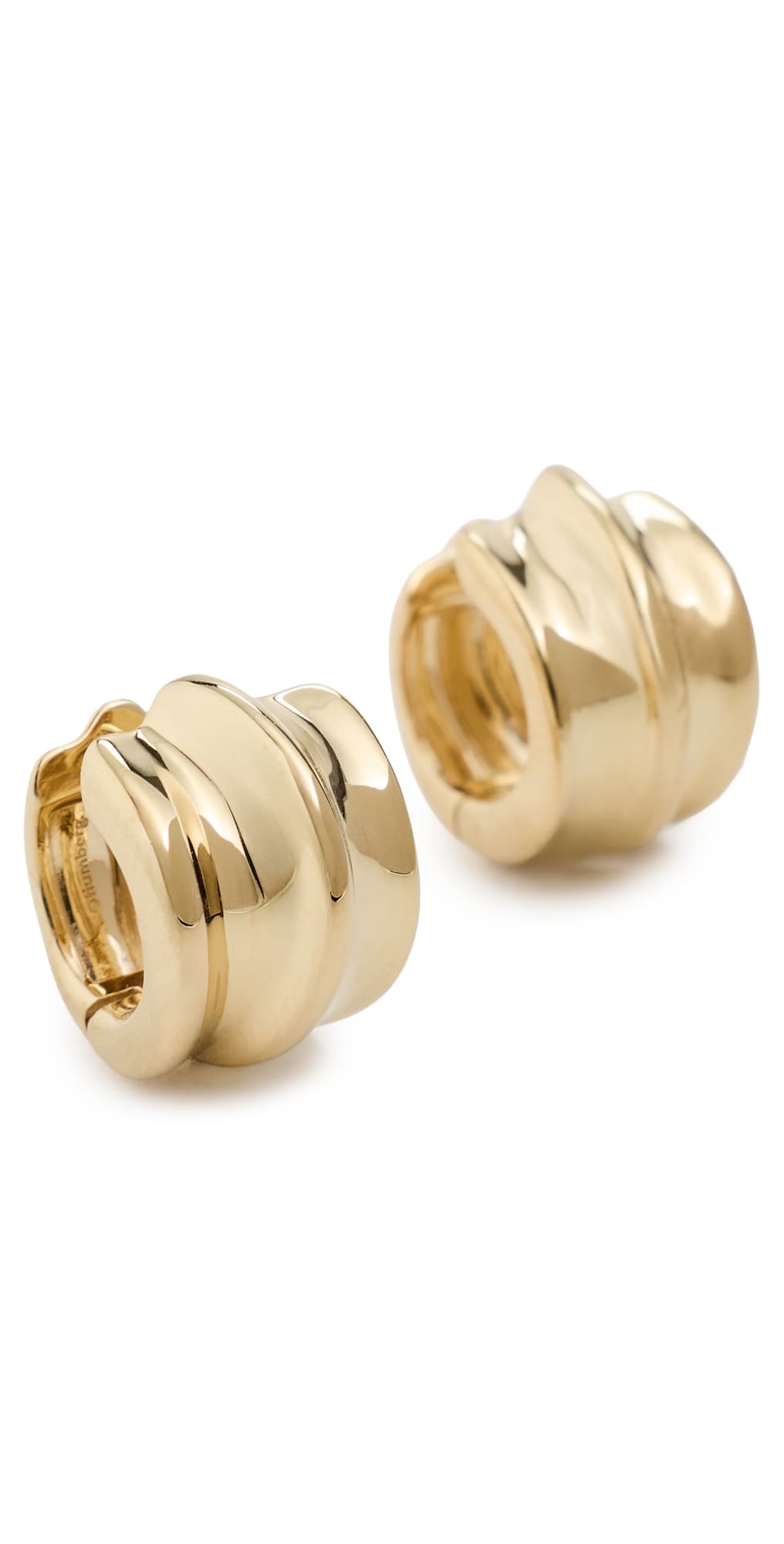 Otiumberg Small Wave Hoop Earrings Gold