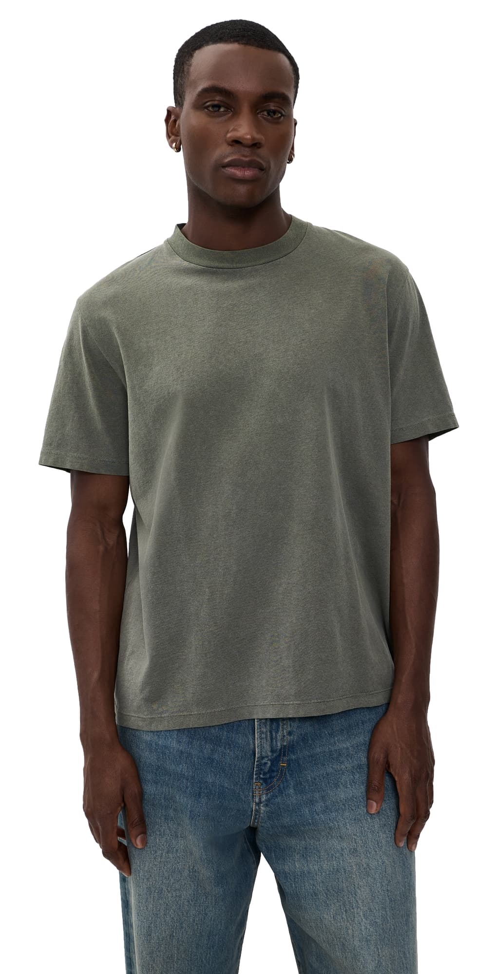 Our Legacy Cotton Box Tee Worn Olive Legacy Jersey