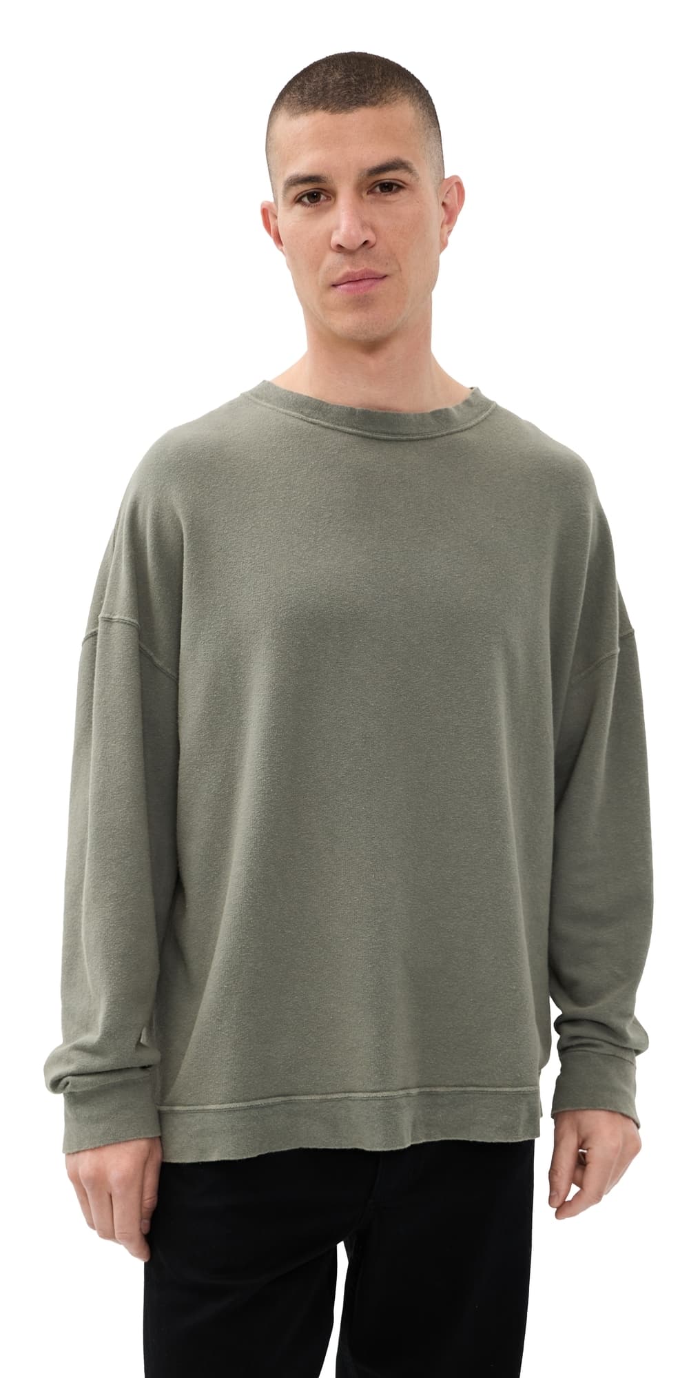 Our Legacy Slack Sweatshirt Worn Olive Rogue Loopback