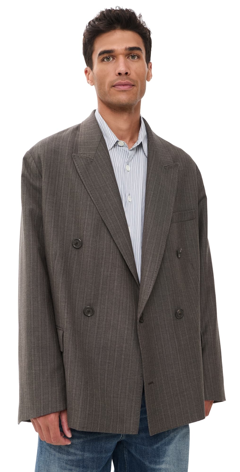 Our Legacy Halt Blazer Phase Stripe Motion Woolcot