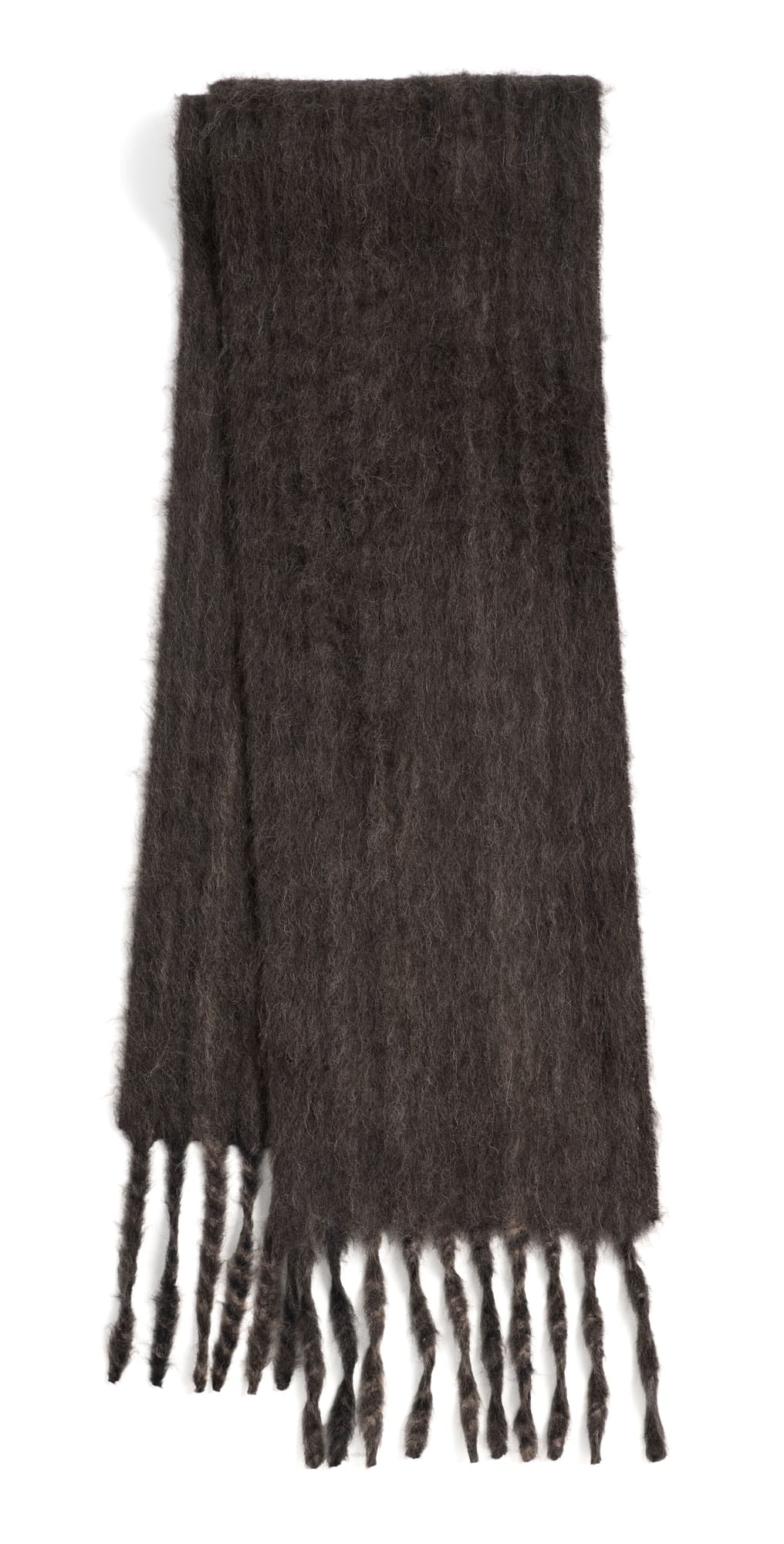 Our Legacy Estate Alpaca Scarf Choco Pressed Wave Alpaca · One Size