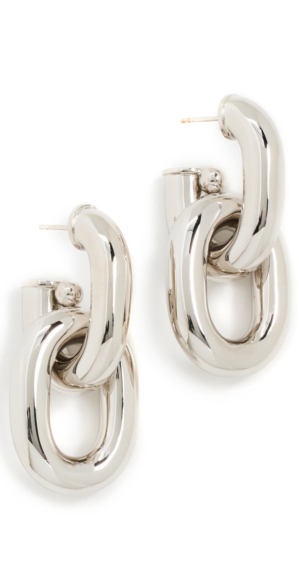 rabanne Double XL Link Earrings Silver · One Size