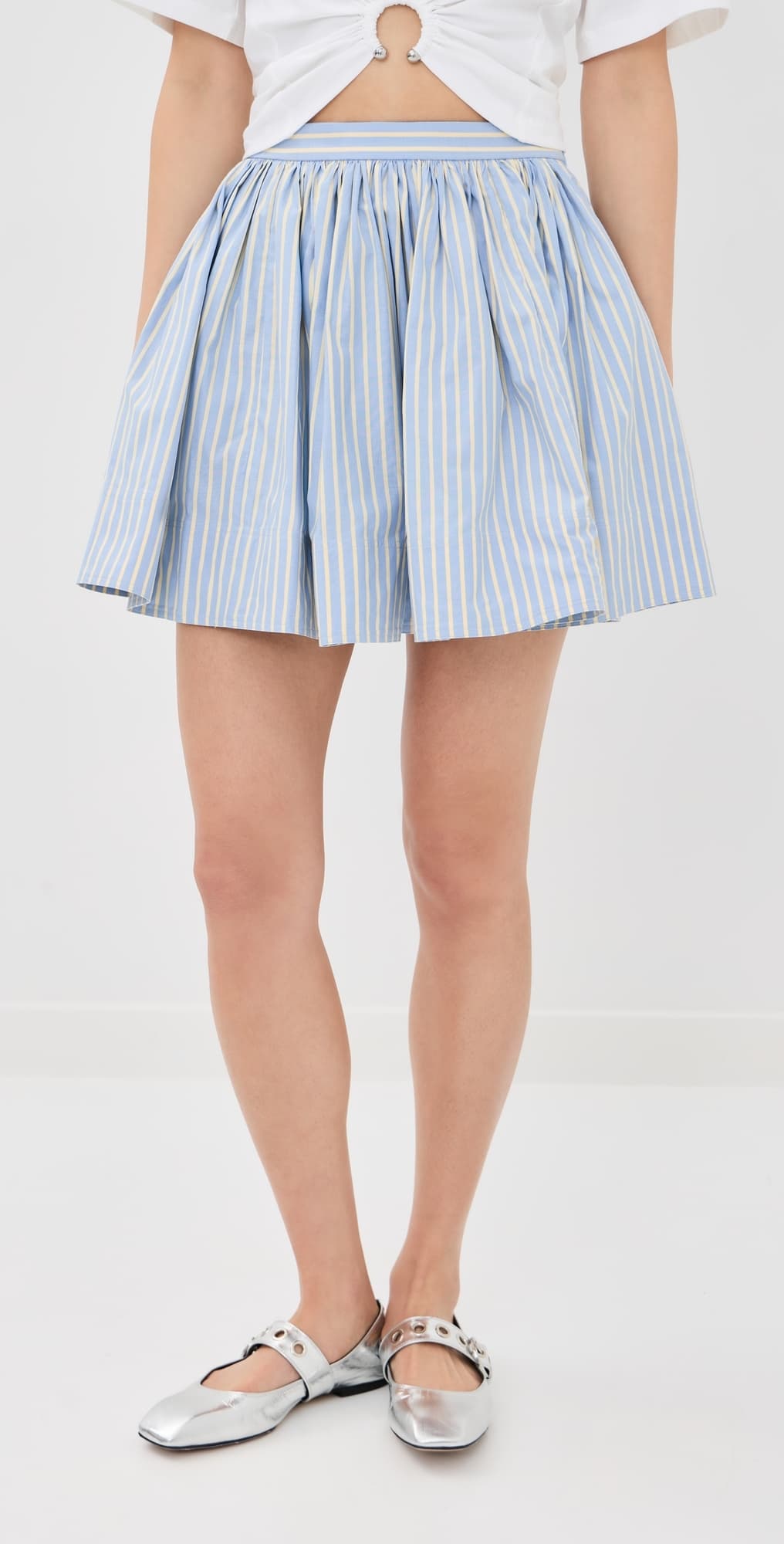rabanne Stripe Mini Skirt Stripes Blue/Yellow