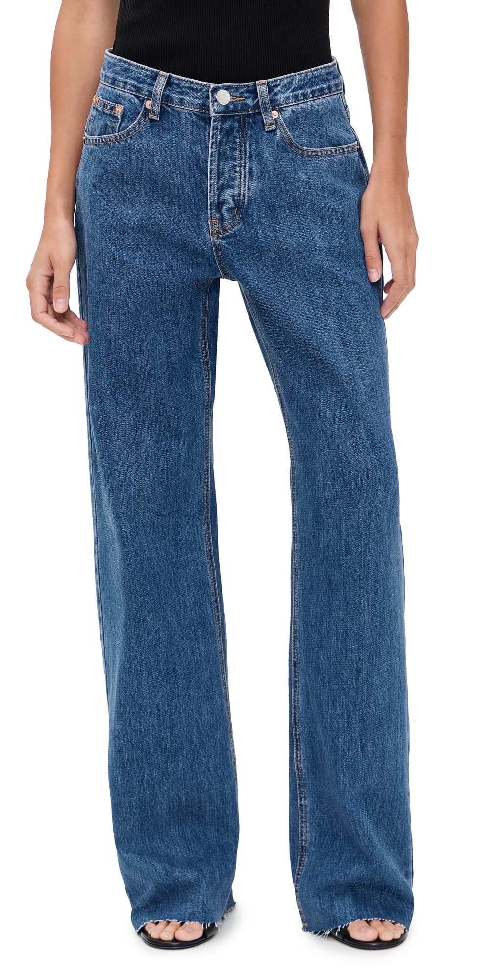 PARKE Low Rise Baggy Jeans Medium Wash