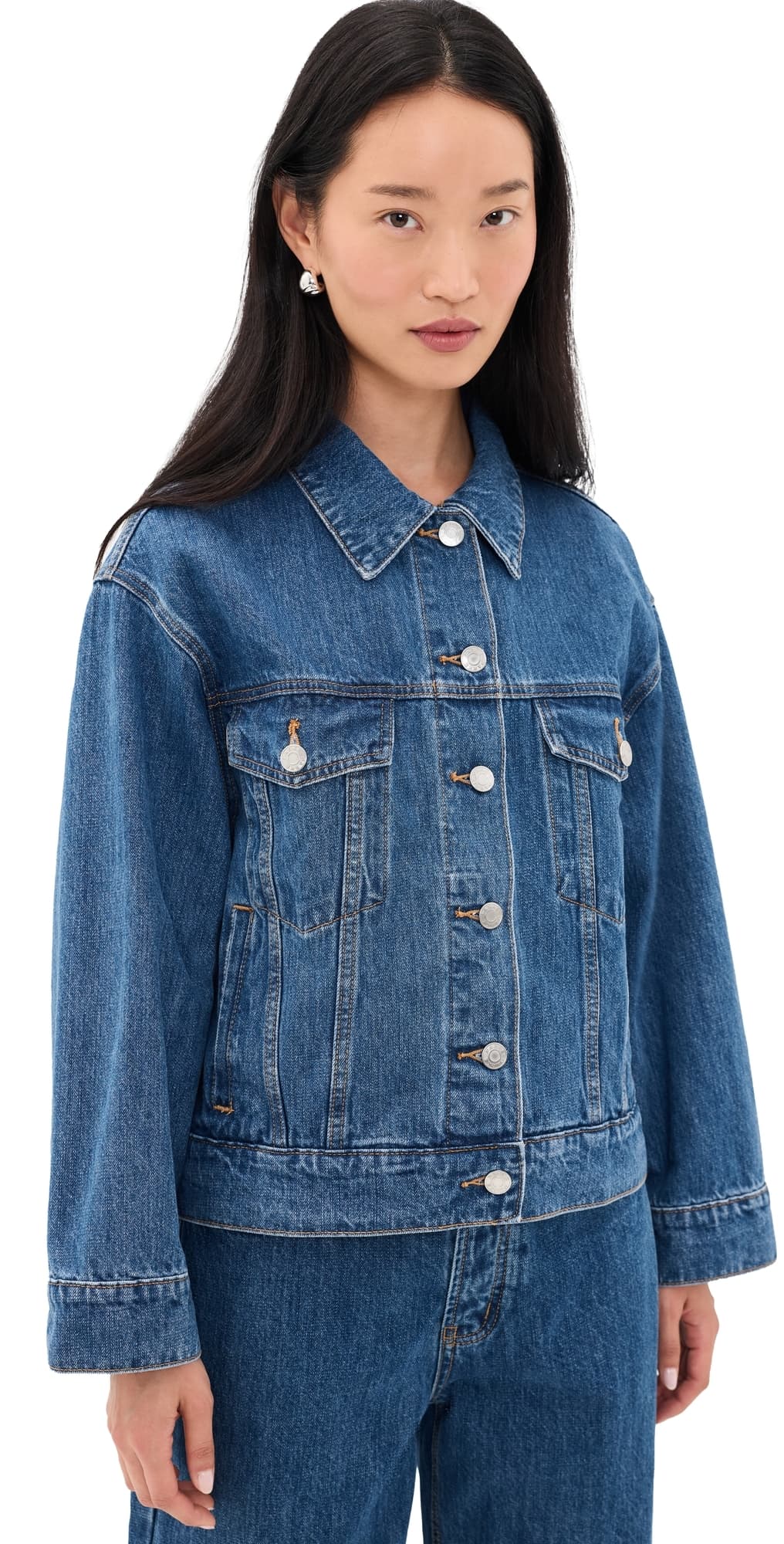 PARKE Oversized Jean Jacket Med Wash